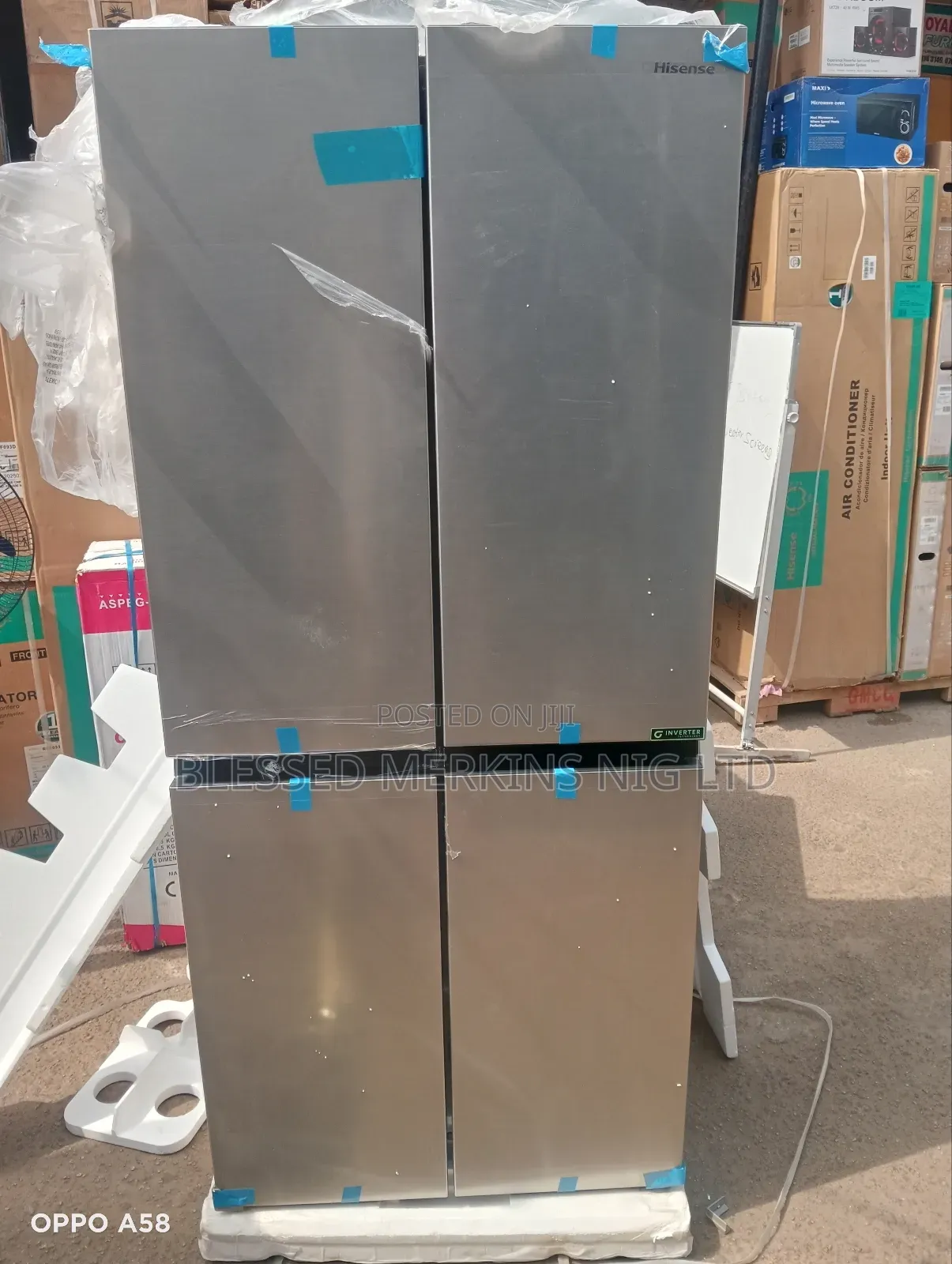 Hisense Side by Side Fridge 4doors 427litres Inverter Compressor