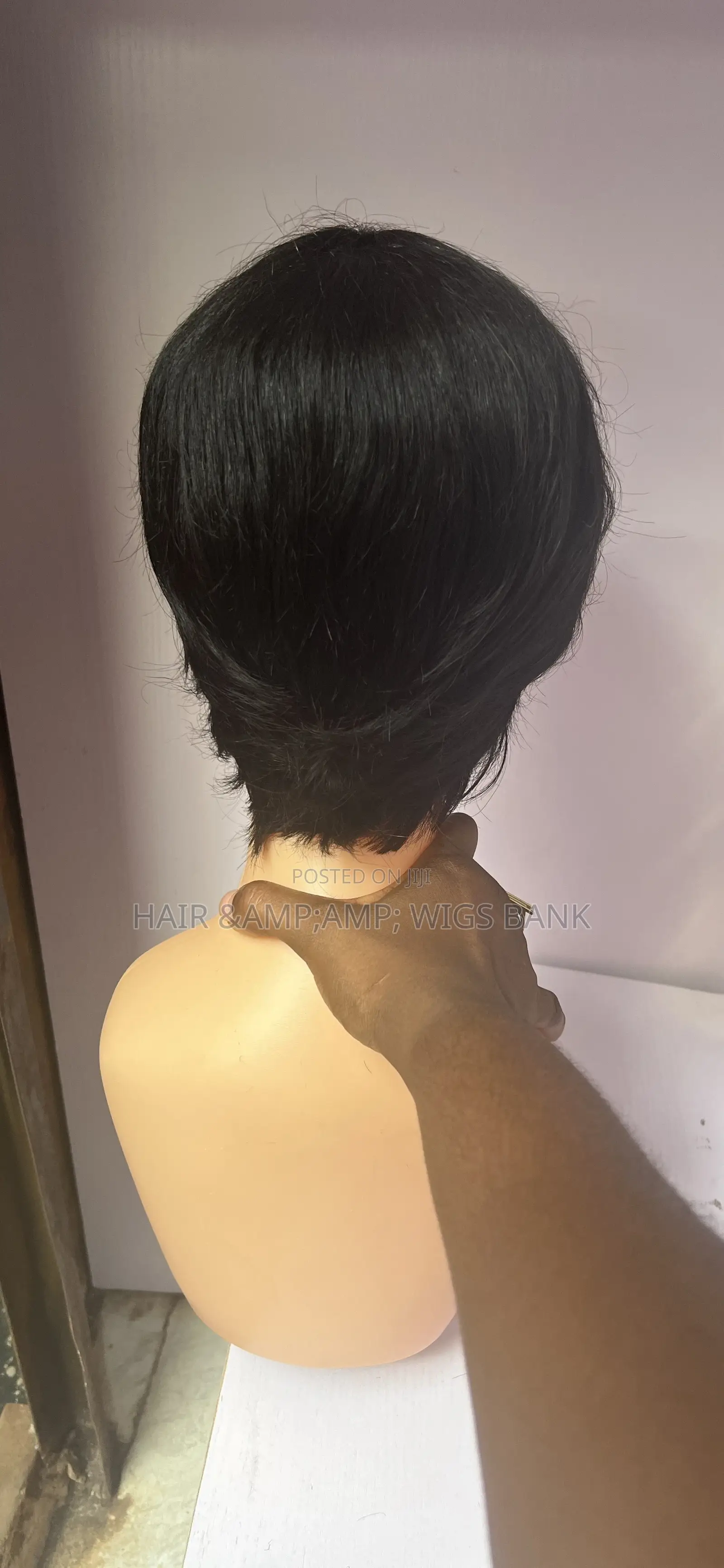 Skull Cap Pixie Cut Fringe Human Hair Wig
