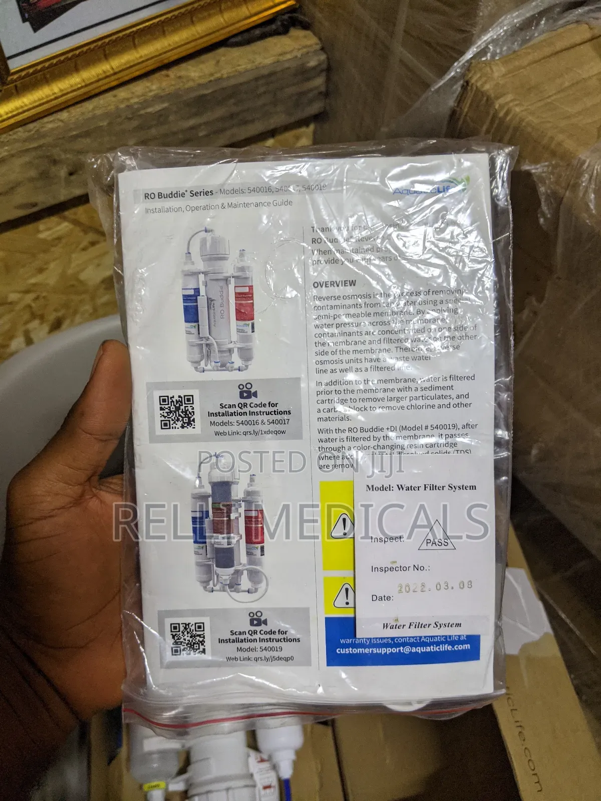 Osmosis Water Filtration System (Water Deionizer)