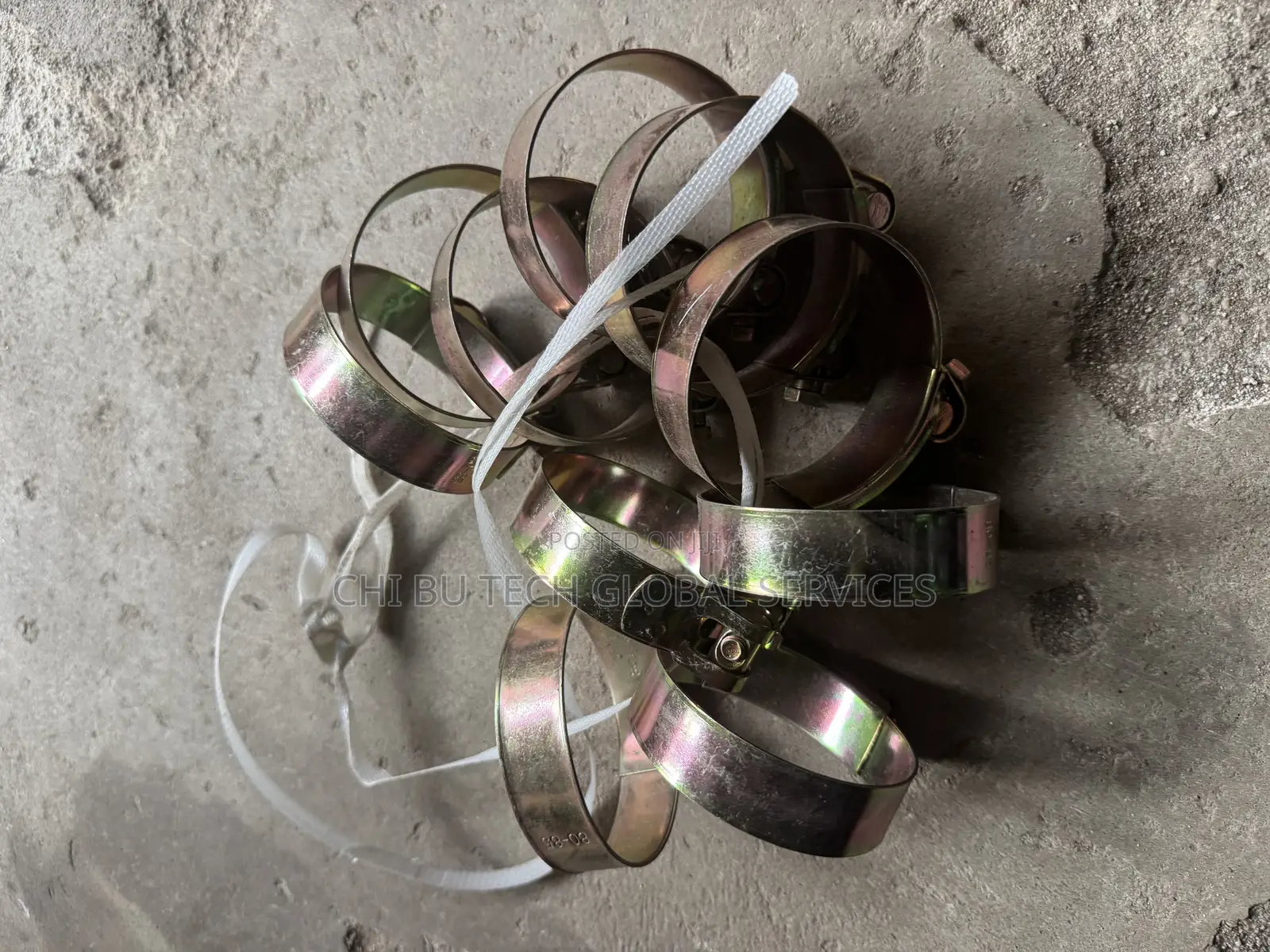 Heavy-Duty Zinc-Plated Steel Hose Clamps.