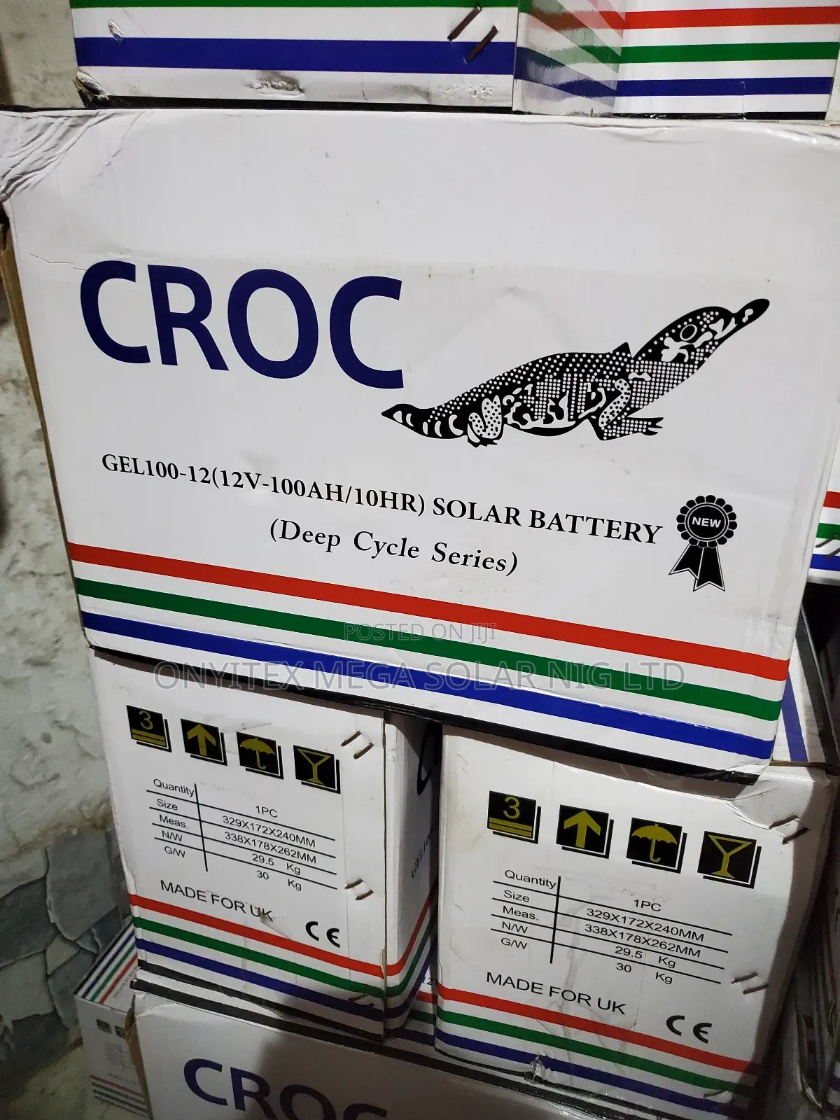Original Croc Solar Battery 100ah 12v