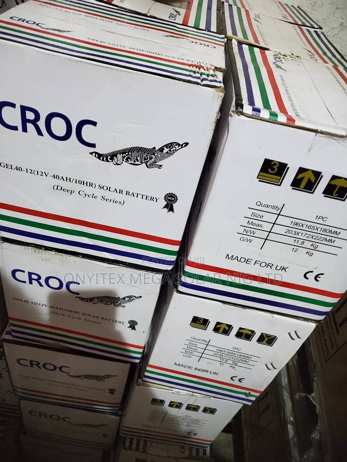 Original Croc Solar Battery 40ah 12v