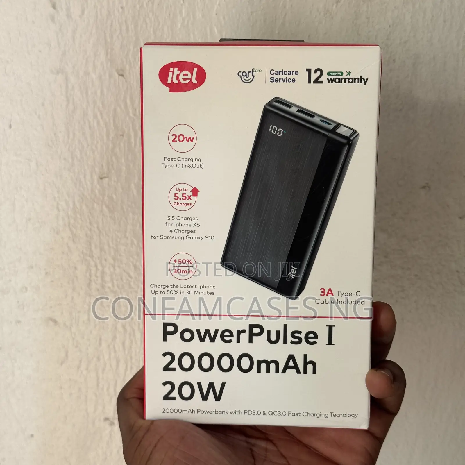 Itel Powerpulse 20000mah 20w Fast Charging Powerbank