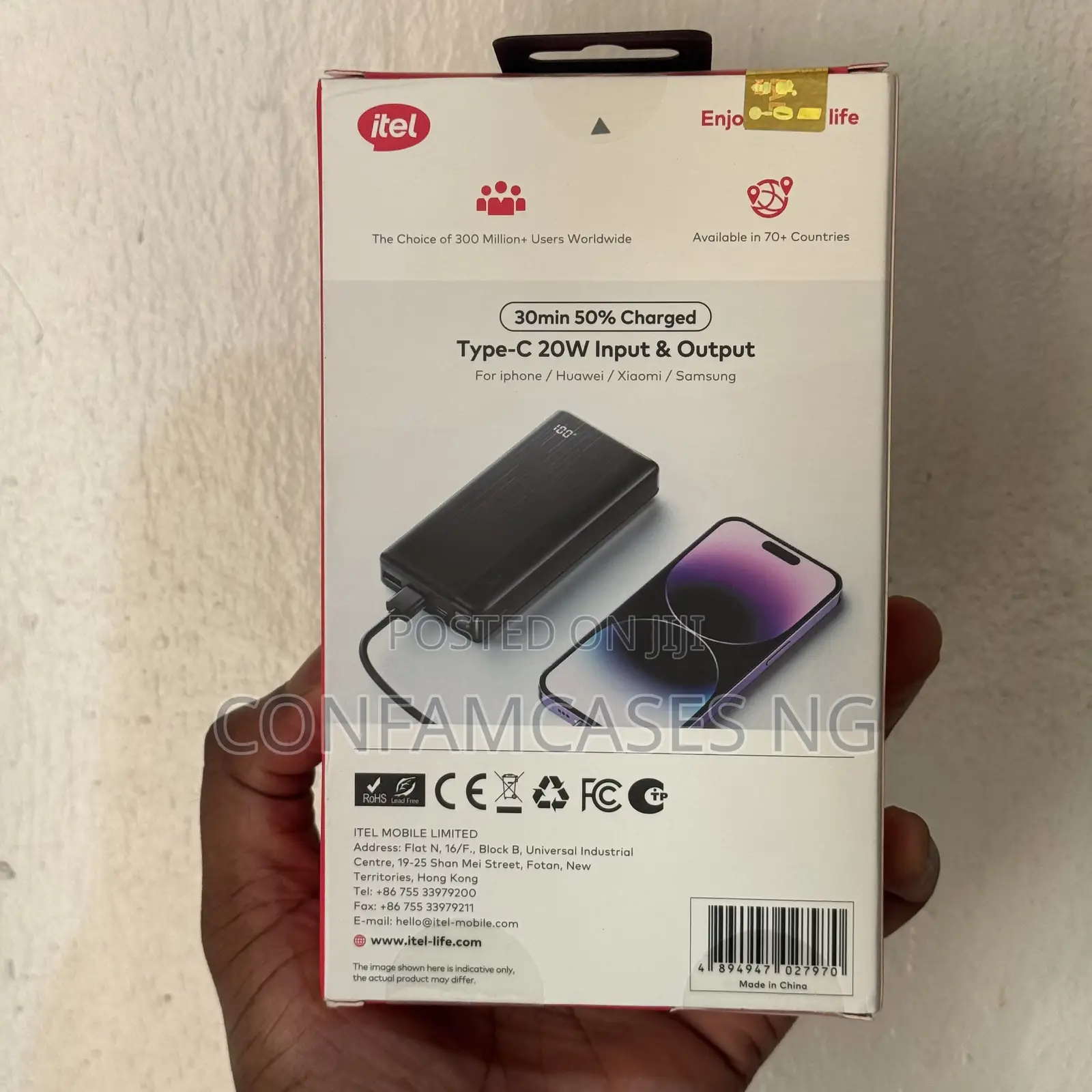 Itel Powerpulse 20000mah 20w Fast Charging Powerbank