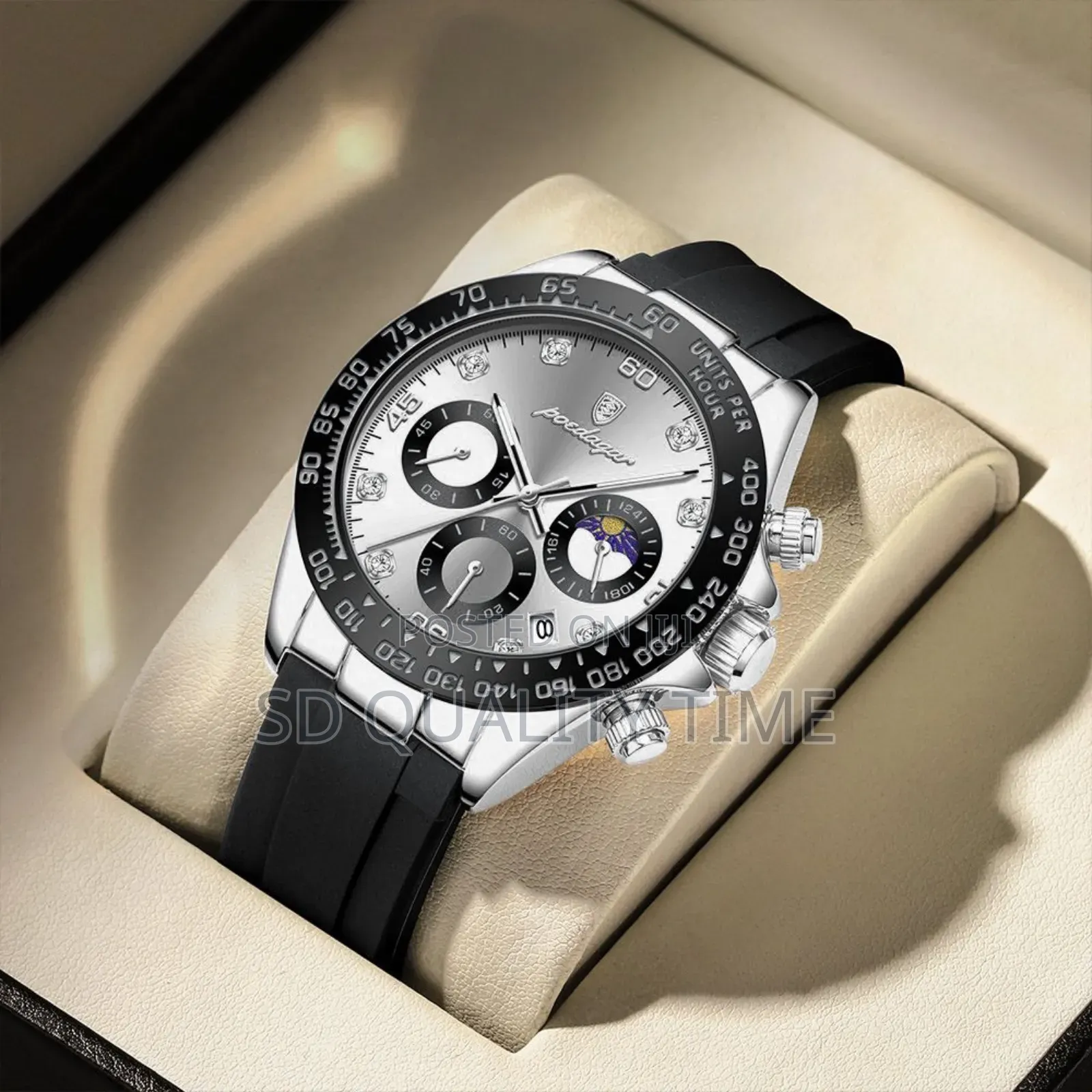Poedagar Rubber Strap Waterproof Watch