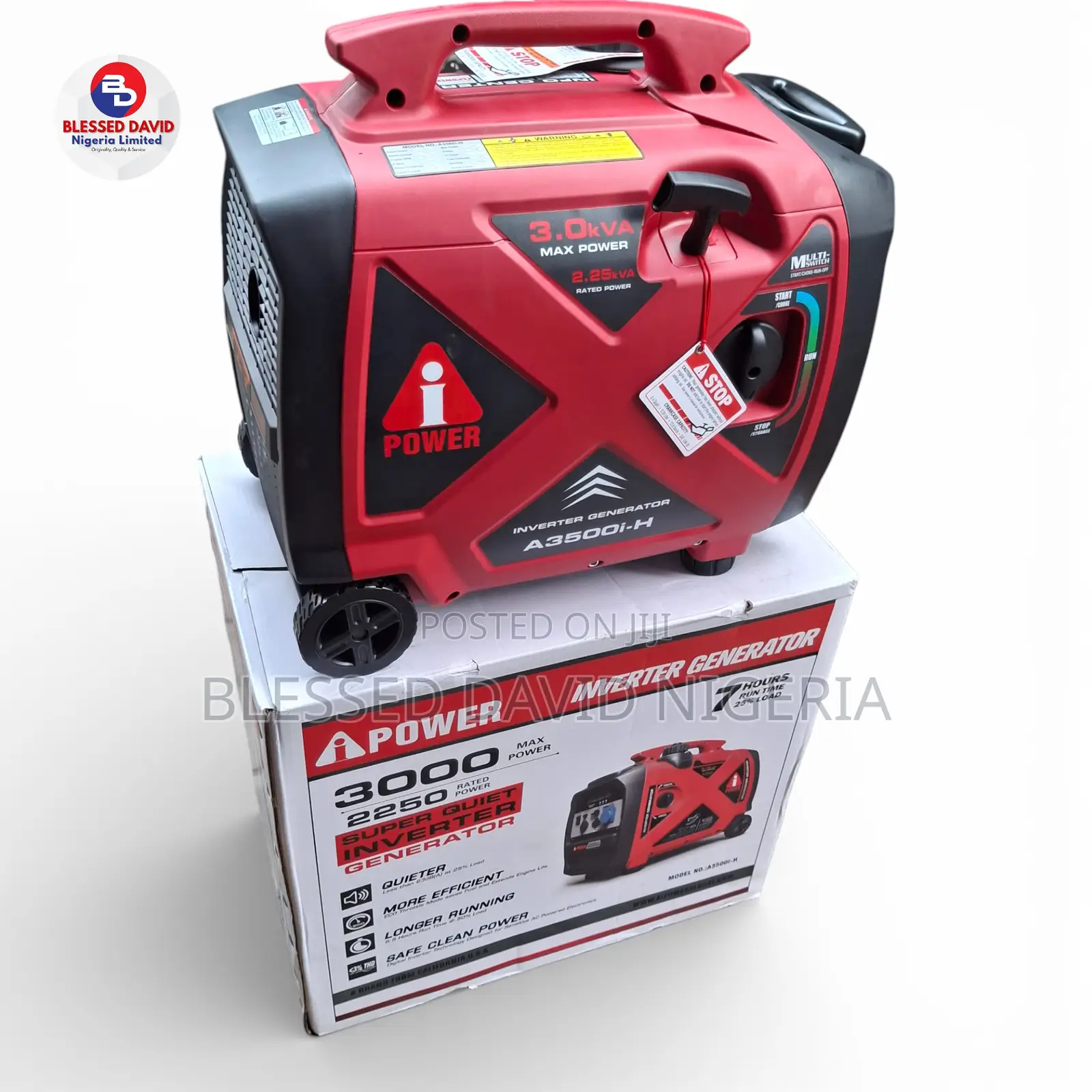 Ipower A3500i-h Silent Petrol Inverter Generator 2.25kva / 3.0kva