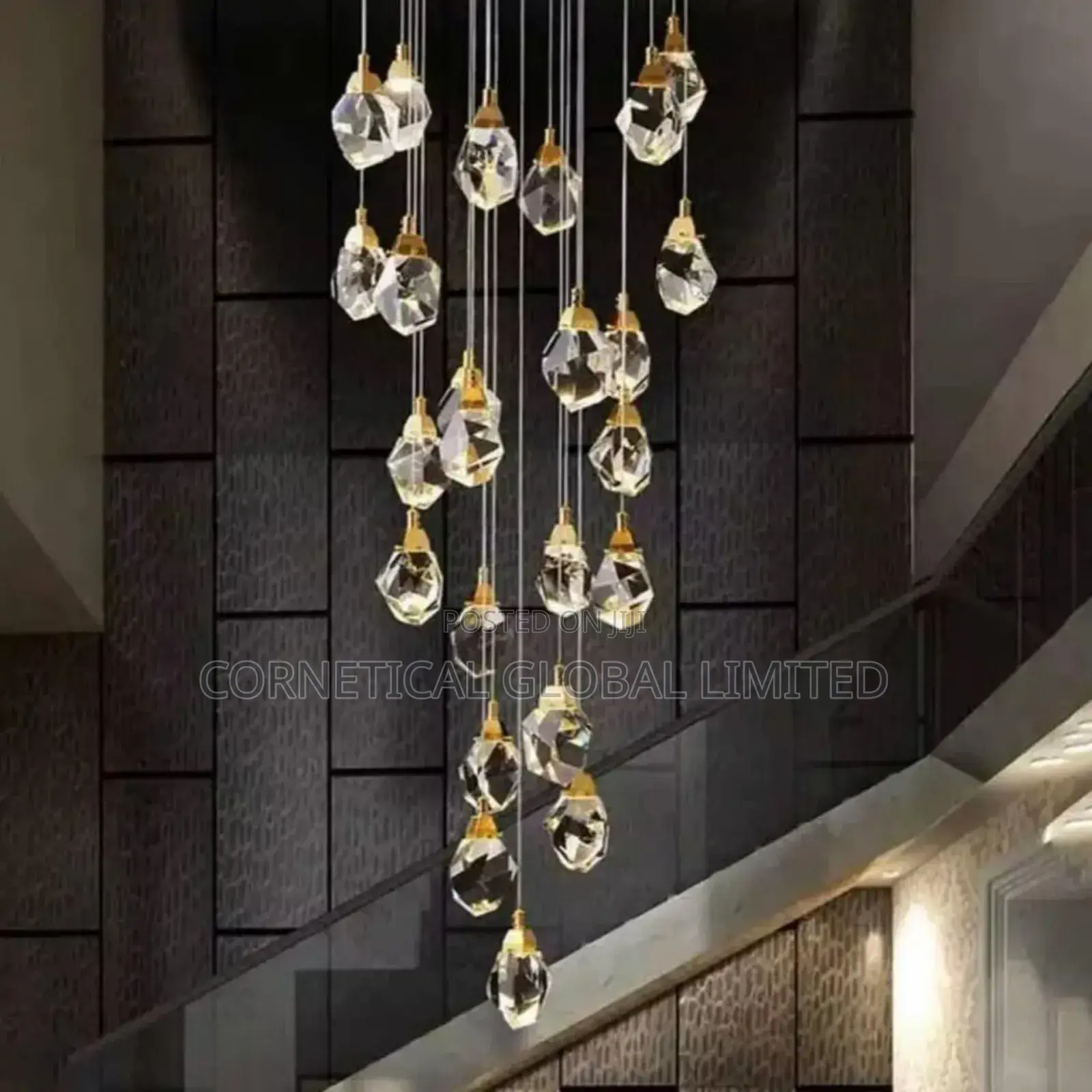 Modern Crystal Raindrop / Waterfall Pendant Chandelier
