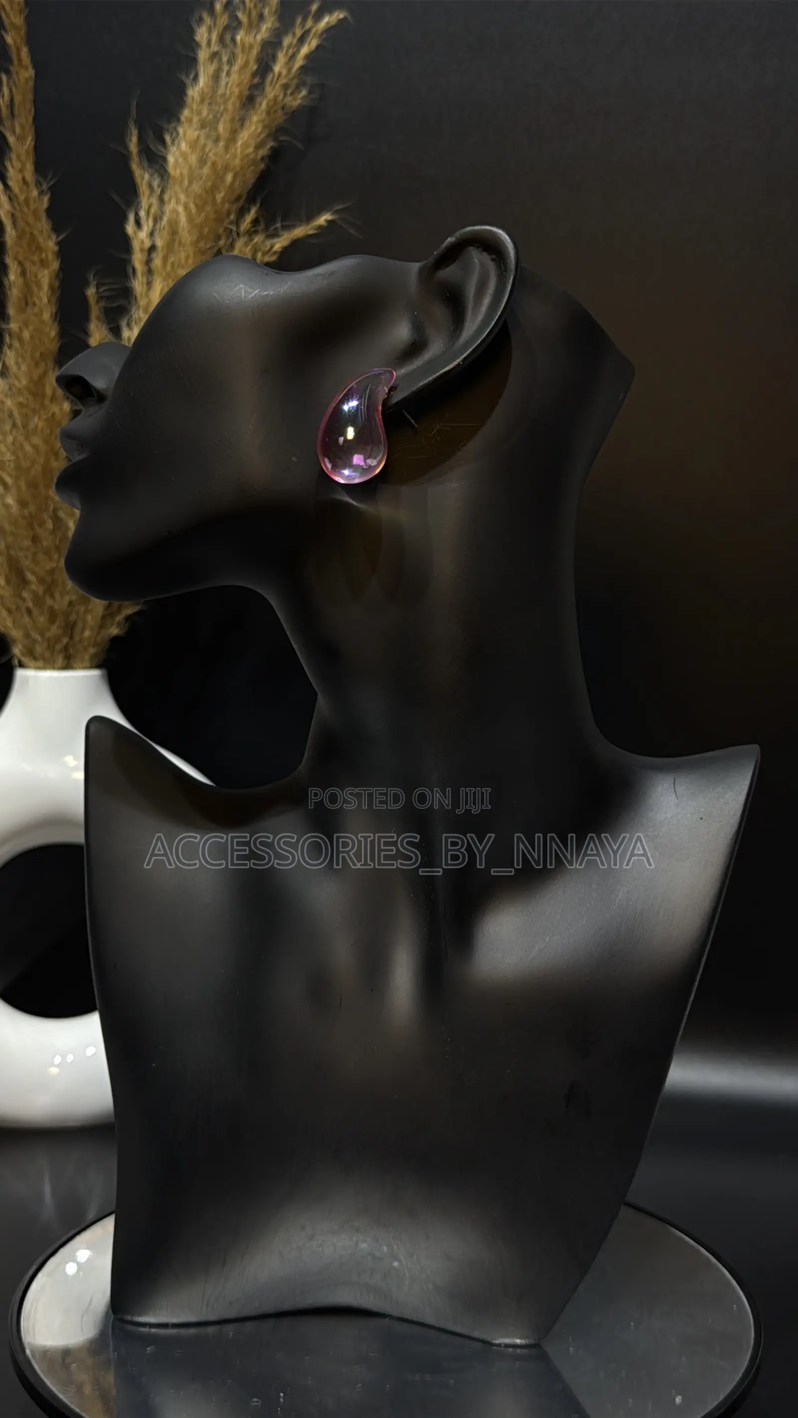 Pink Hoop Earrings