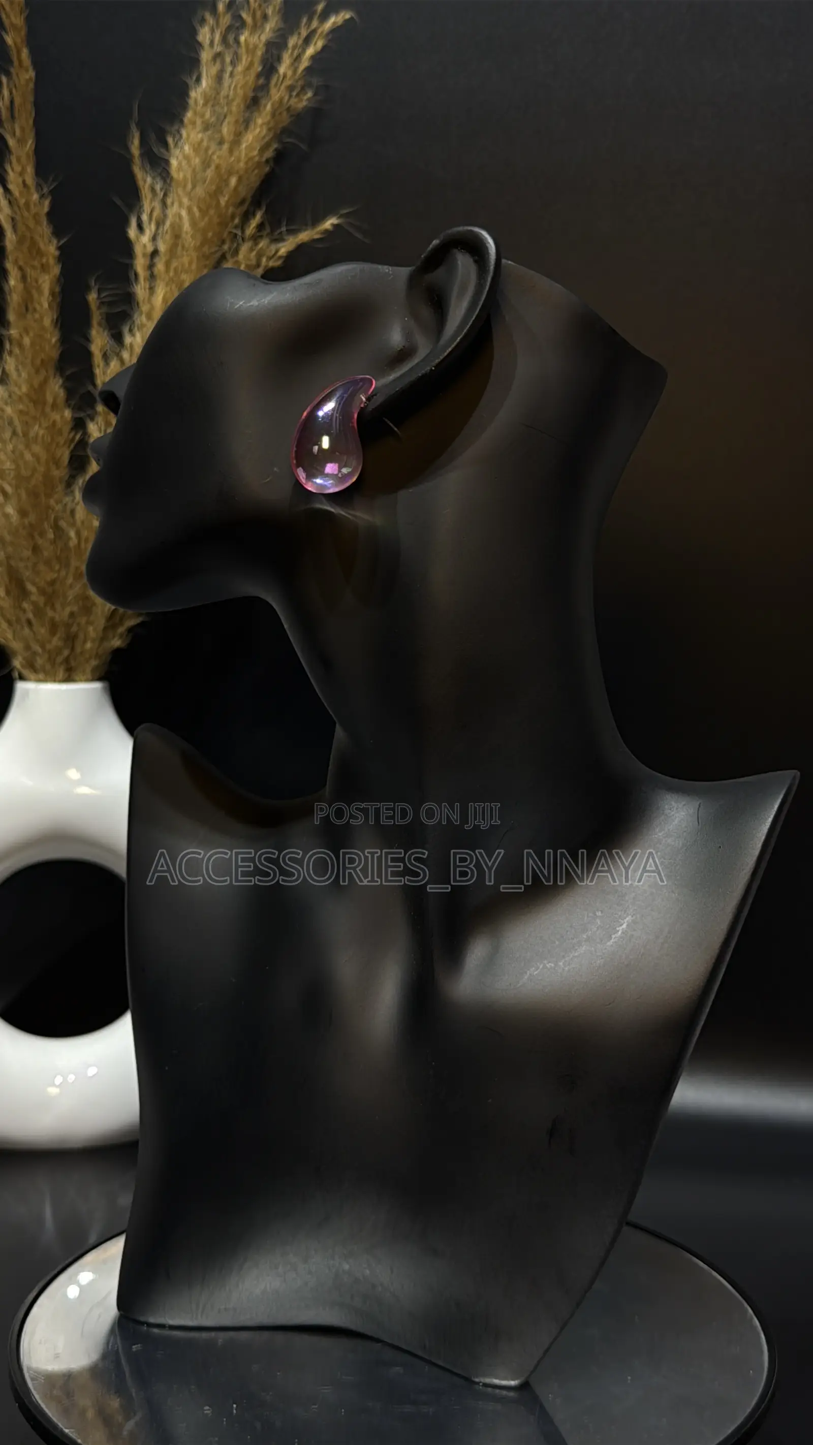 Pink Hoop Earrings