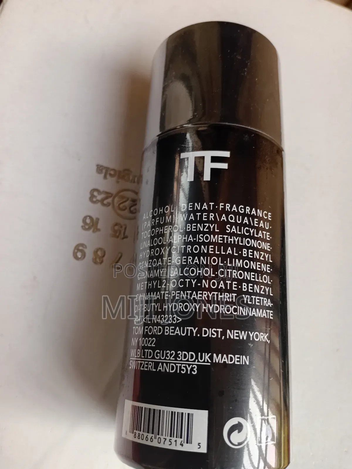 *Tom Ford Ombre Leather Deodorant Spray – Elegant Eau De Parfum Mist*