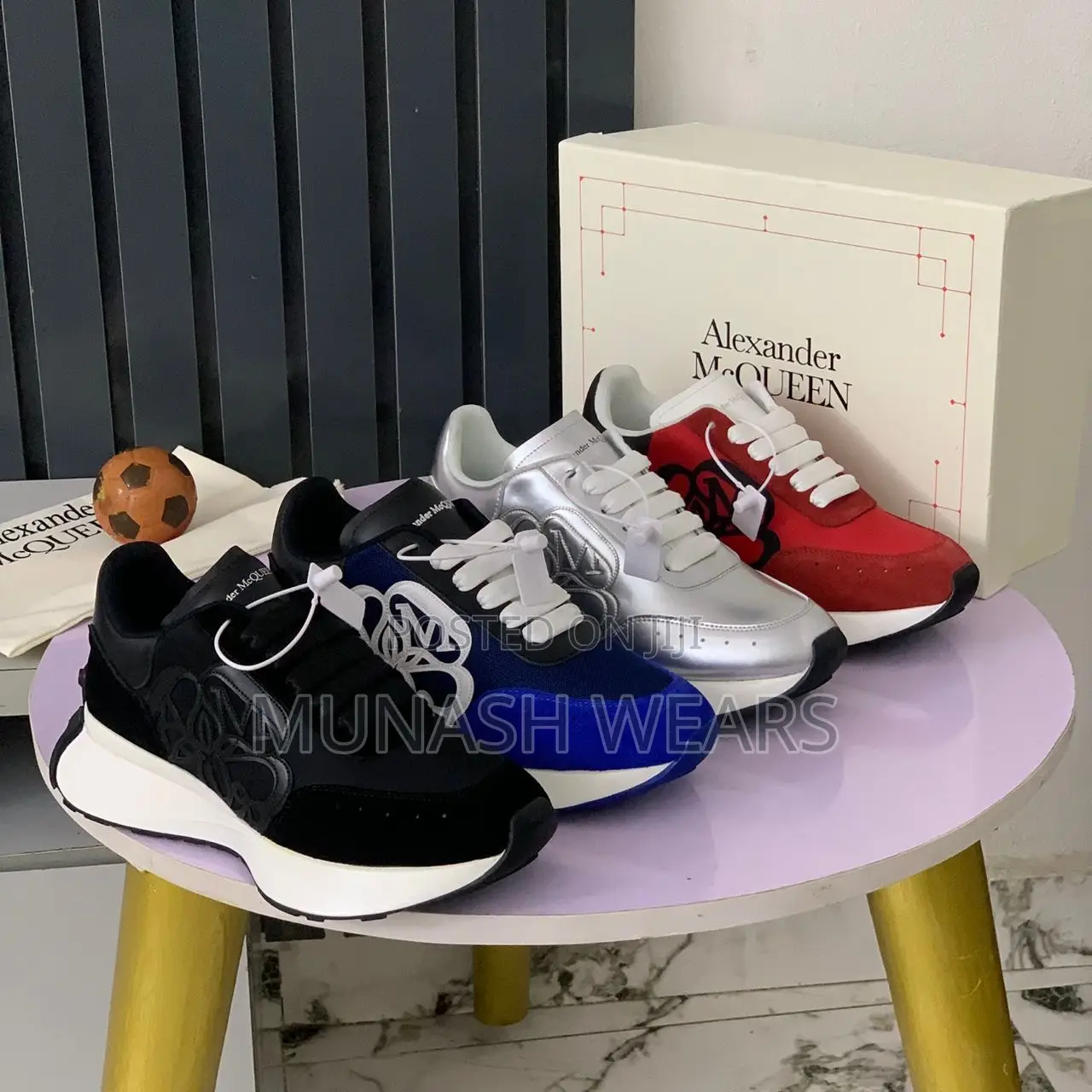 Alexander Macqueen Sneakers Blue And Red