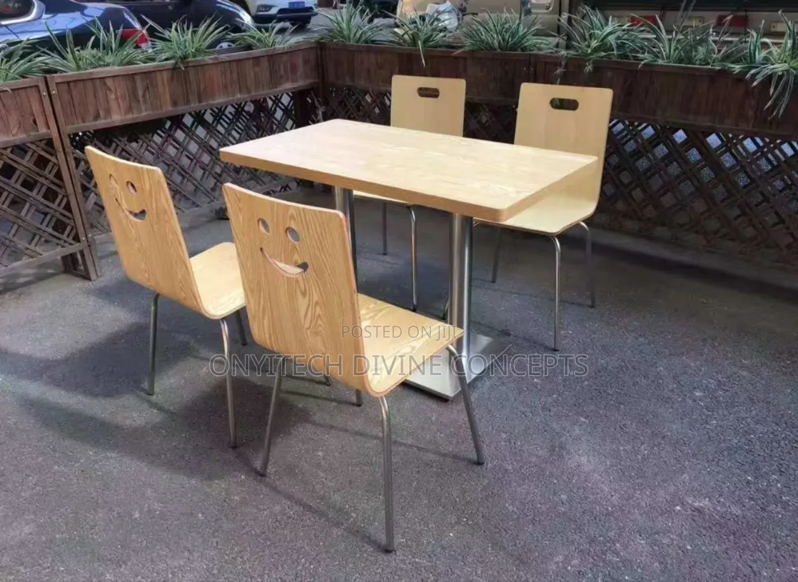 Wooden Restaurant Chairs and Table