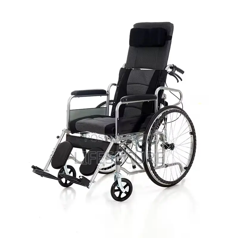 Adult Commode/Potty Reclining Wheelchair (High Backrest and Leg Rest)
