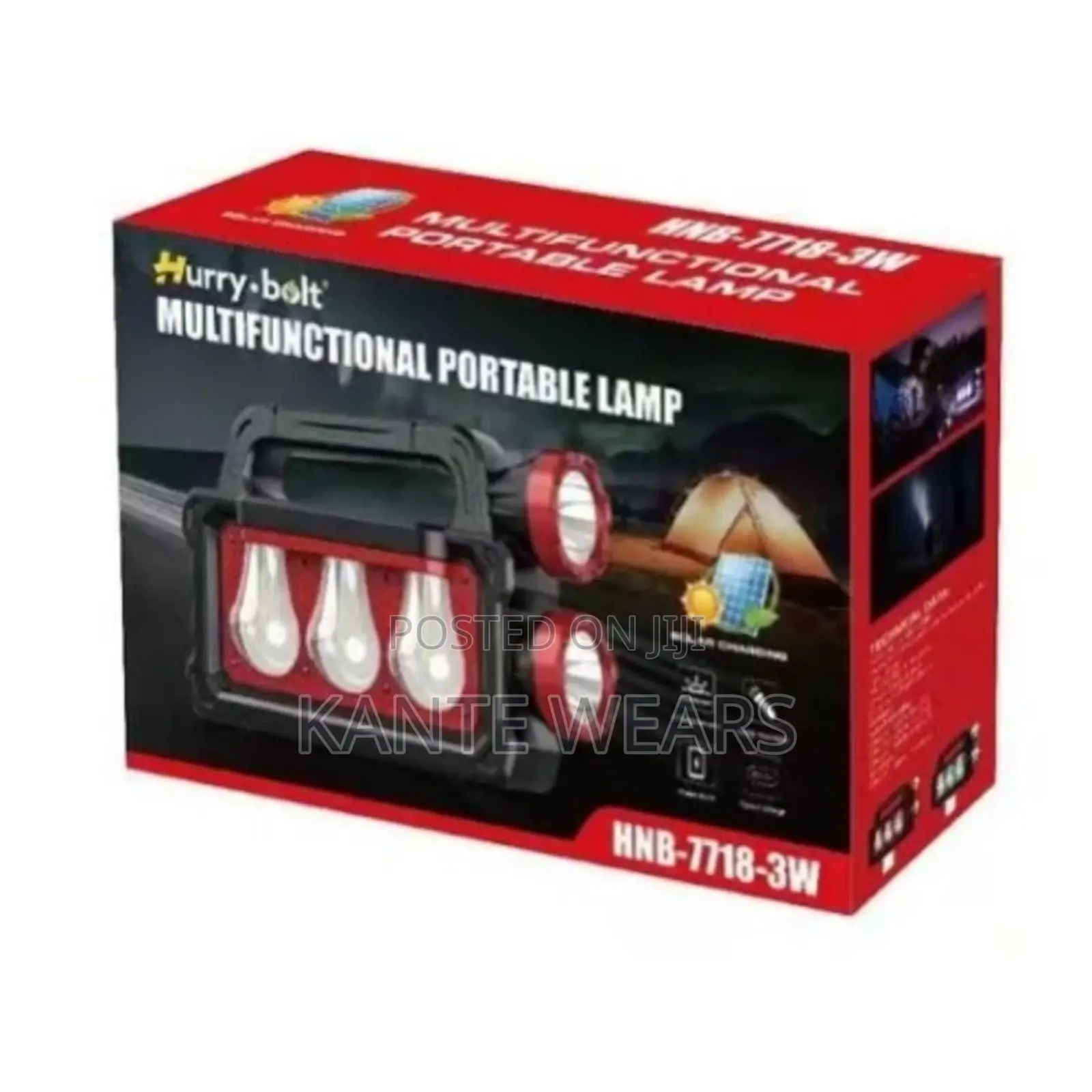 Double Bulb Torch Light Solar Rechargeable Lamp Flashlight