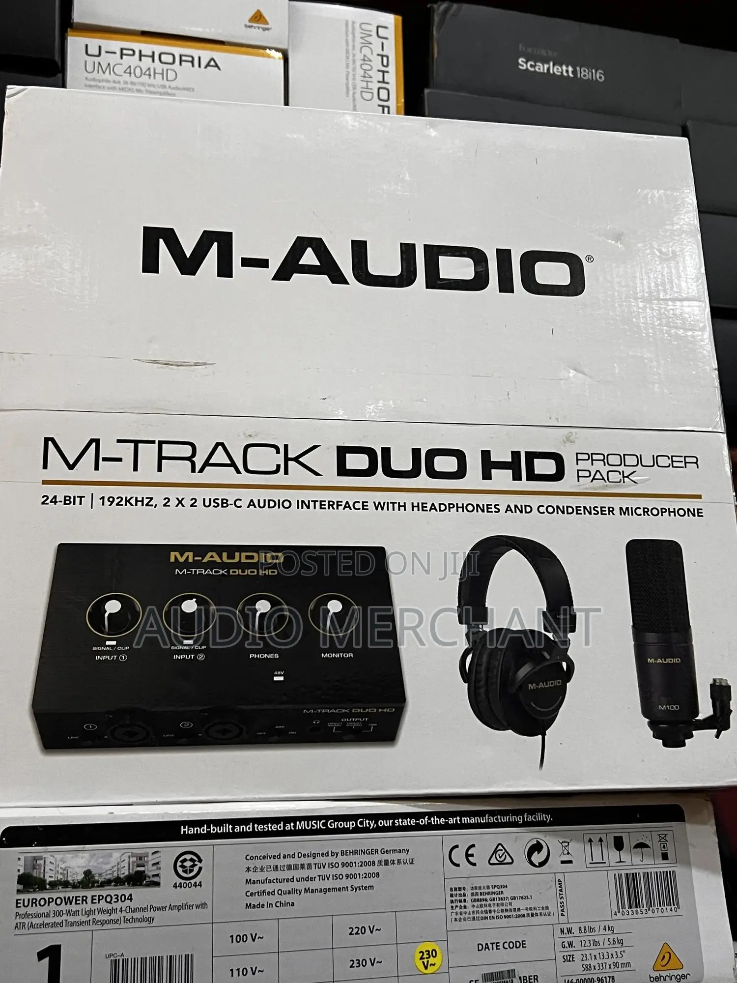 M-track Duo Hd Producer Pack Audio Interface,Microphone,Headphone