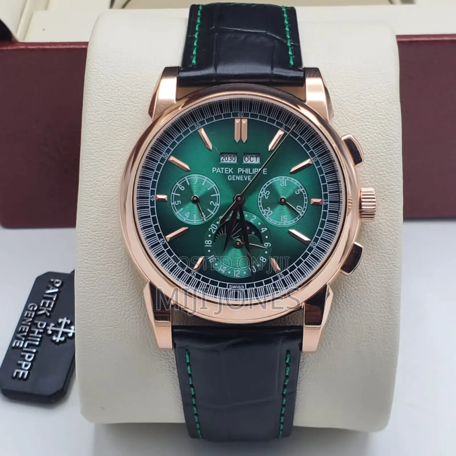 *Aaa Patek Philippe Year-month Chronograph Leather Watch*