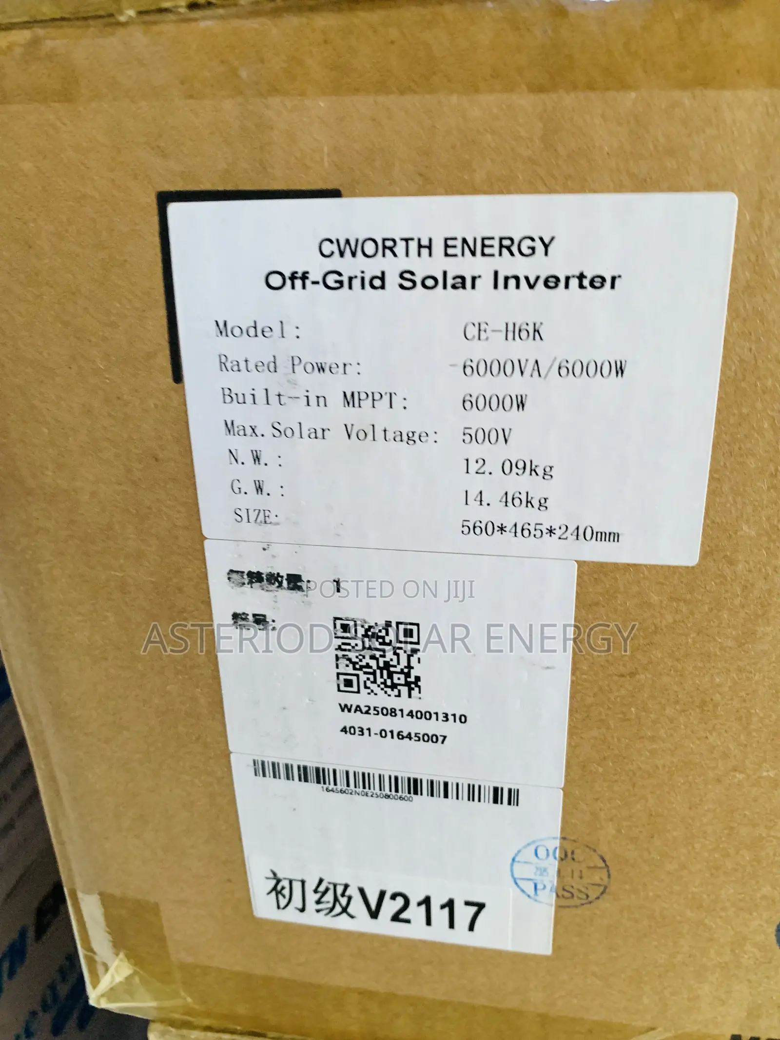 6kva 48volts Cworth Off Grid Solar Inverter