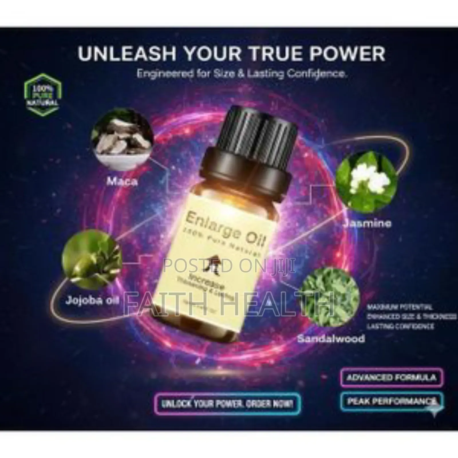 Enlarge Oil No Side Effect Penis Permanent Thickening, Fast Growth