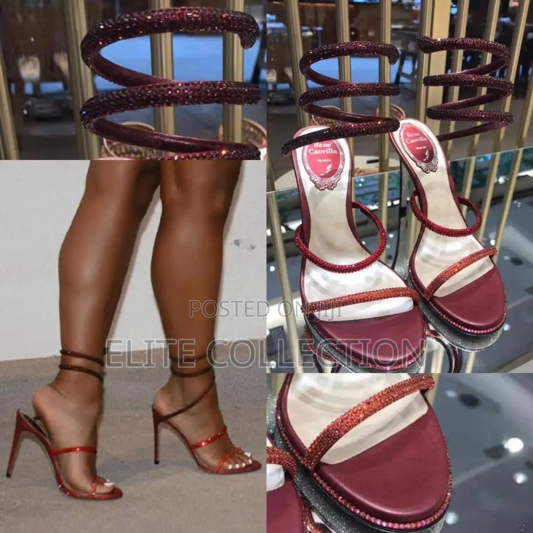Original Rene Caovilla Wine Spiral Heel Sizes: 37 38 39 40 41 42*