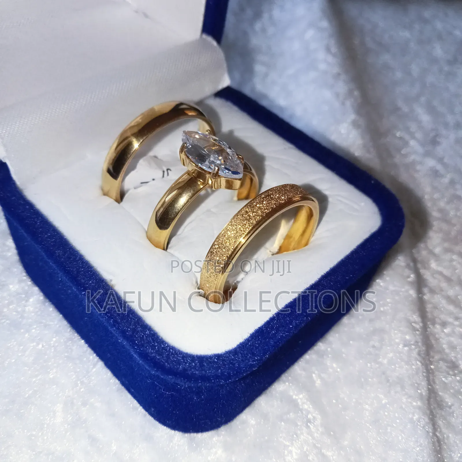 Non-Tarnishing Titanium Steel Wedding Rings Set
