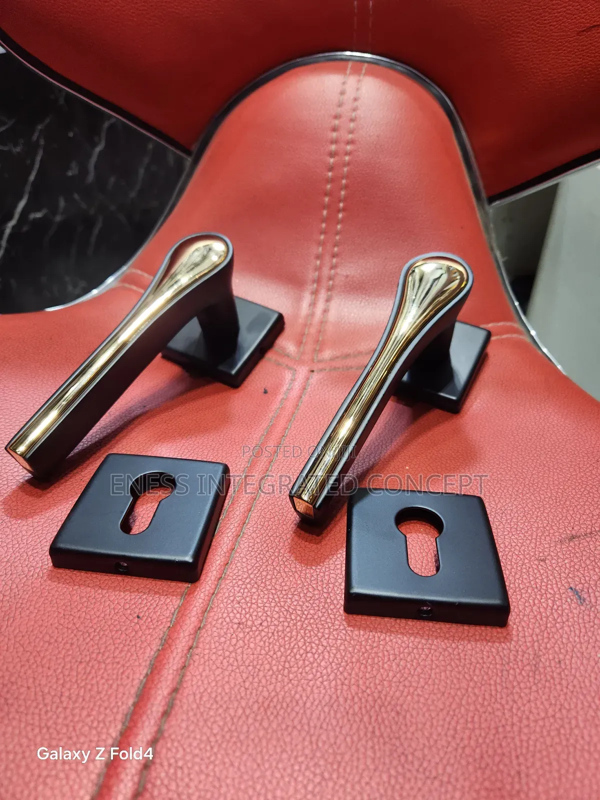 Matte Black And Chrome Gold Quality Lock