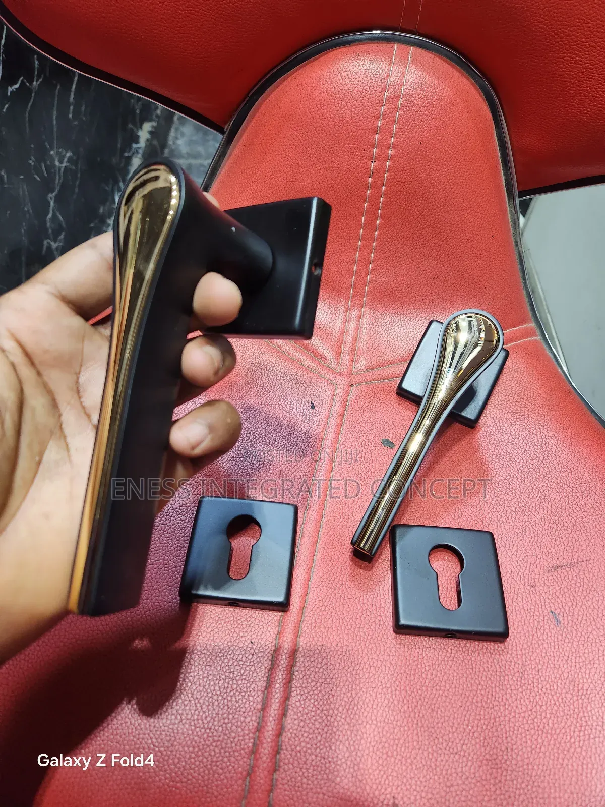 Matte Black And Chrome Gold Quality Lock