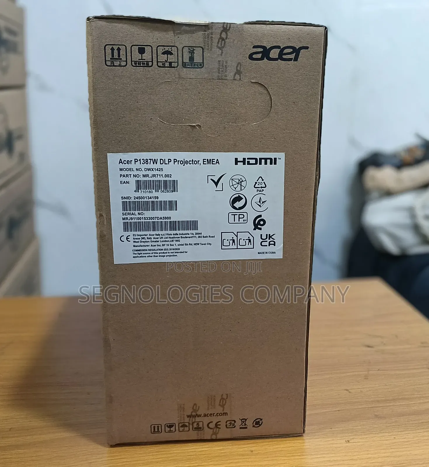 Acer P1387w Wxga 3d Dlp 4500 Lumens Projector