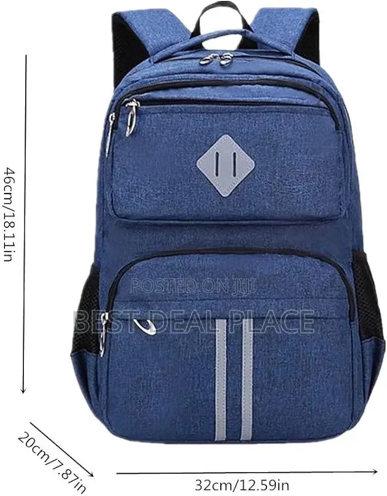 Hopyock Multi-Pocket Unisex School Backpacks With Night Reflection
