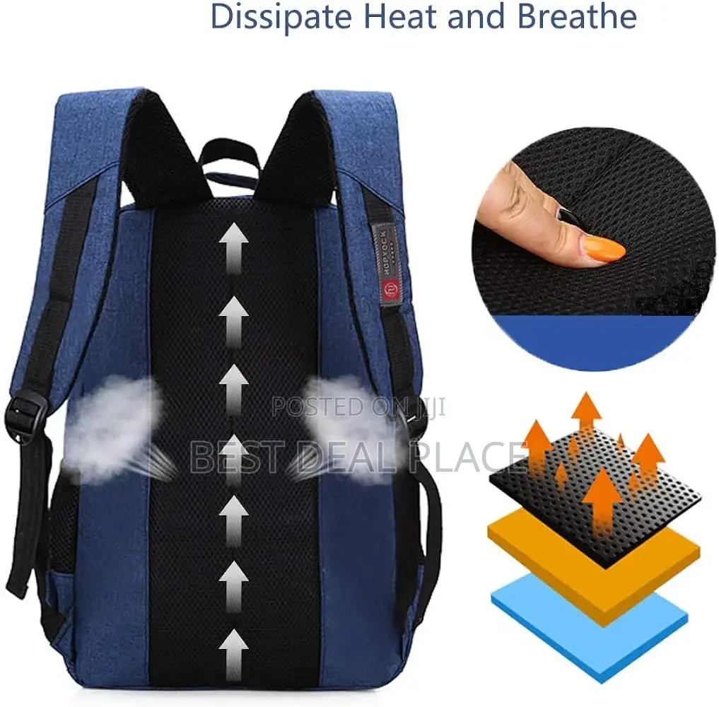 Hopyock Multi-Pocket Unisex School Backpacks With Night Reflection