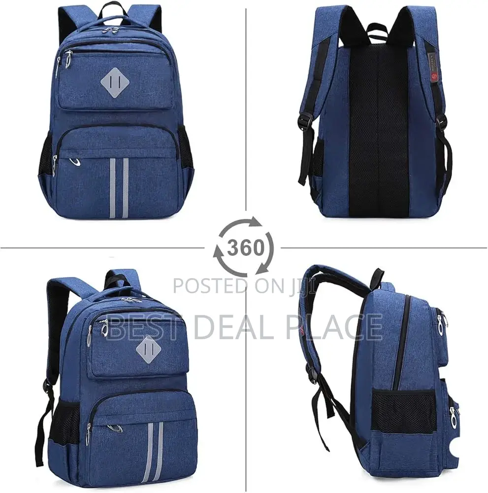 Hopyock Multi-Pocket Unisex School Backpacks With Night Reflection