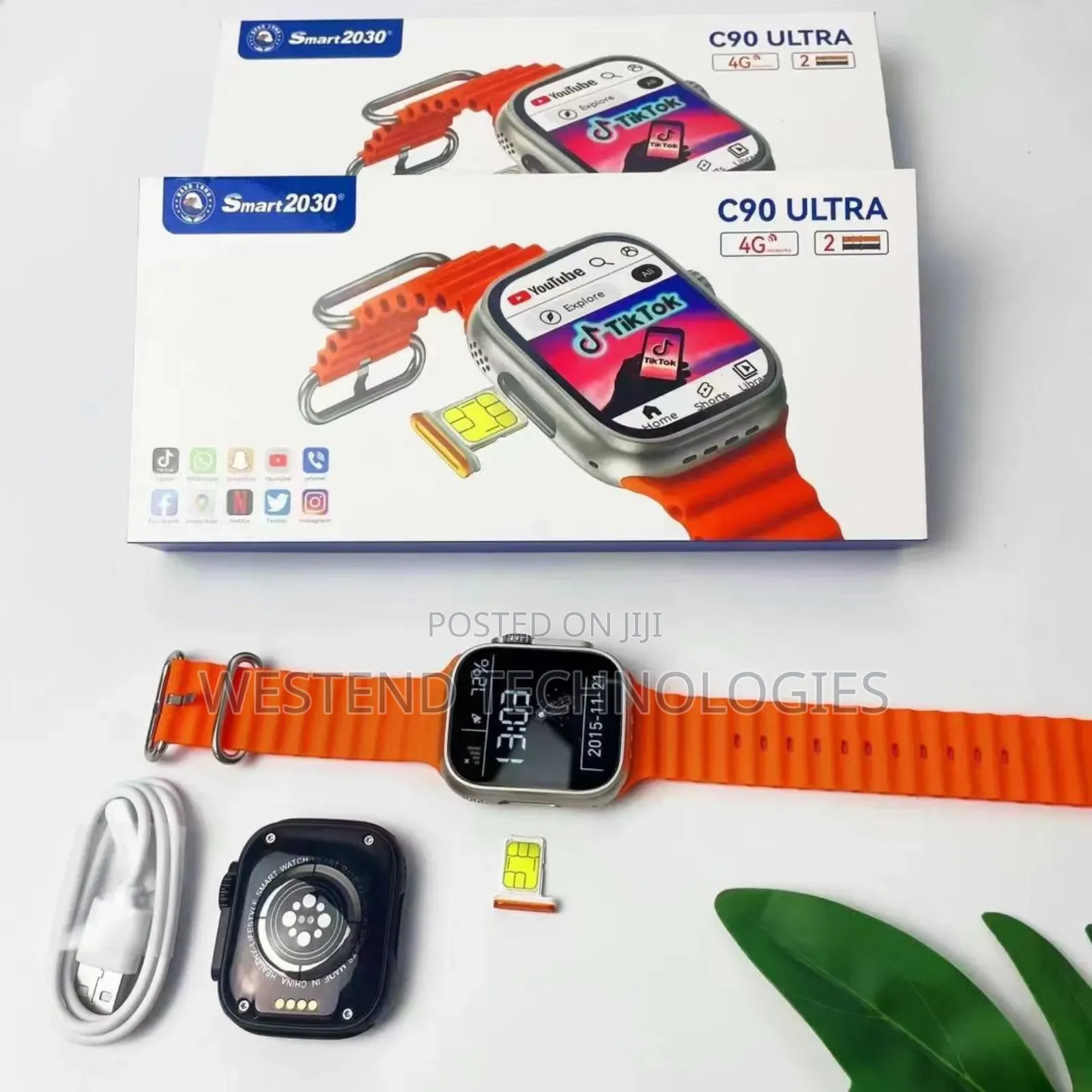 C90 Ultra Phone Smart Watch 4gb Ram 64gb Storage Tiktok Whatsapp Faceb