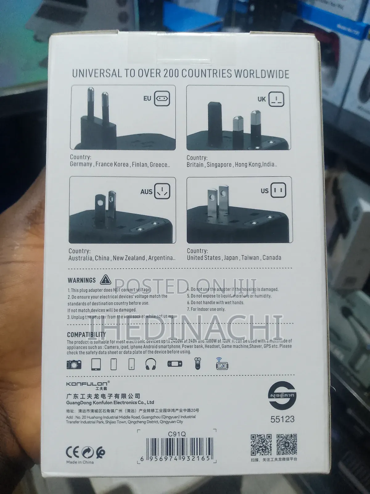 Global Universal Traveling Adapter 20 Wax