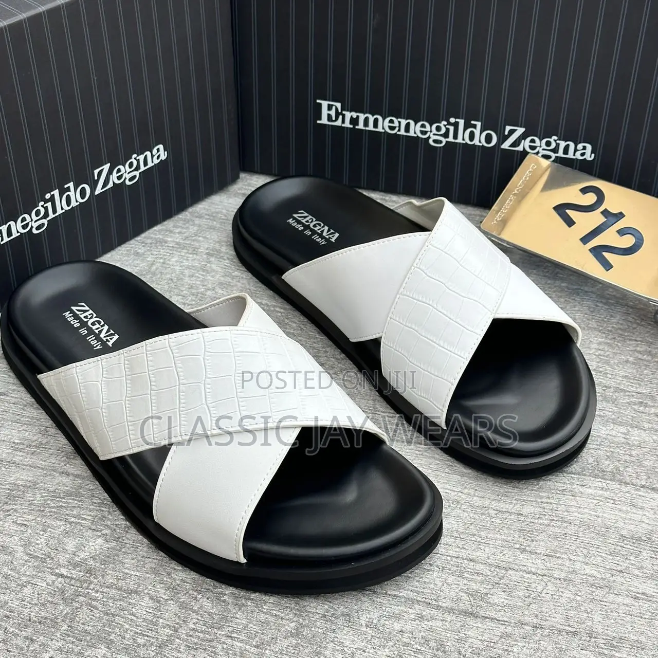 4 Different Colors Cross Zagna Slippers Available