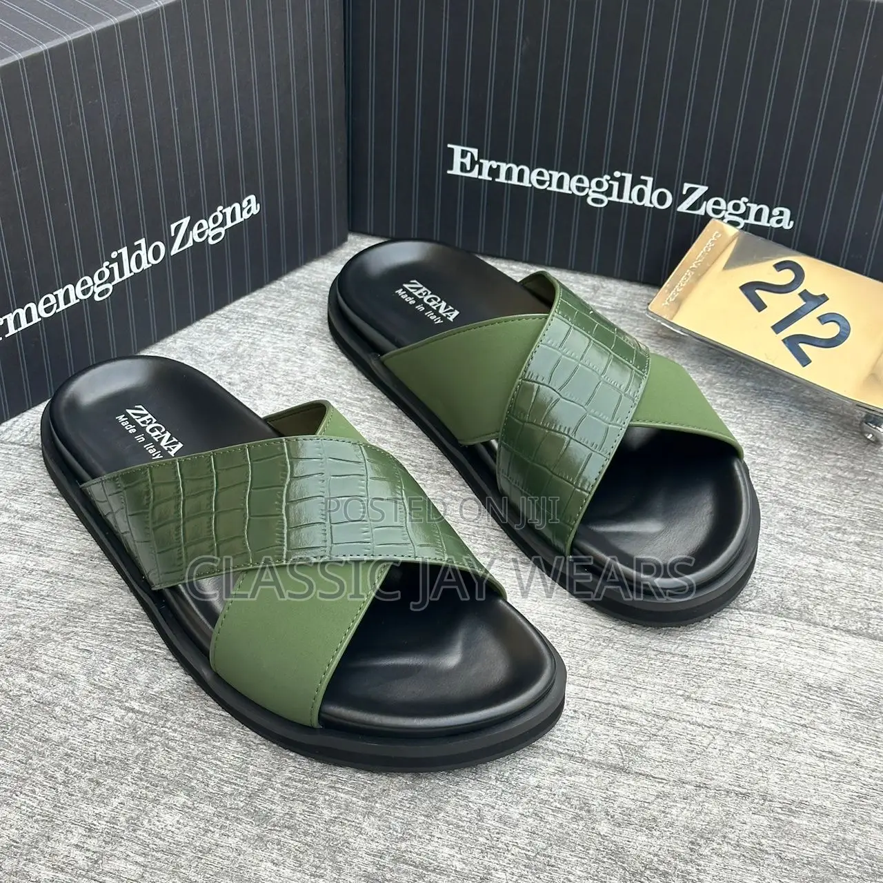 4 Different Colors Cross Zagna Slippers Available