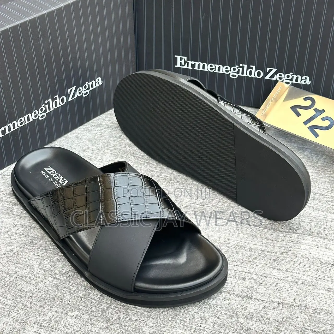 4 Different Colors Cross Zagna Slippers Available