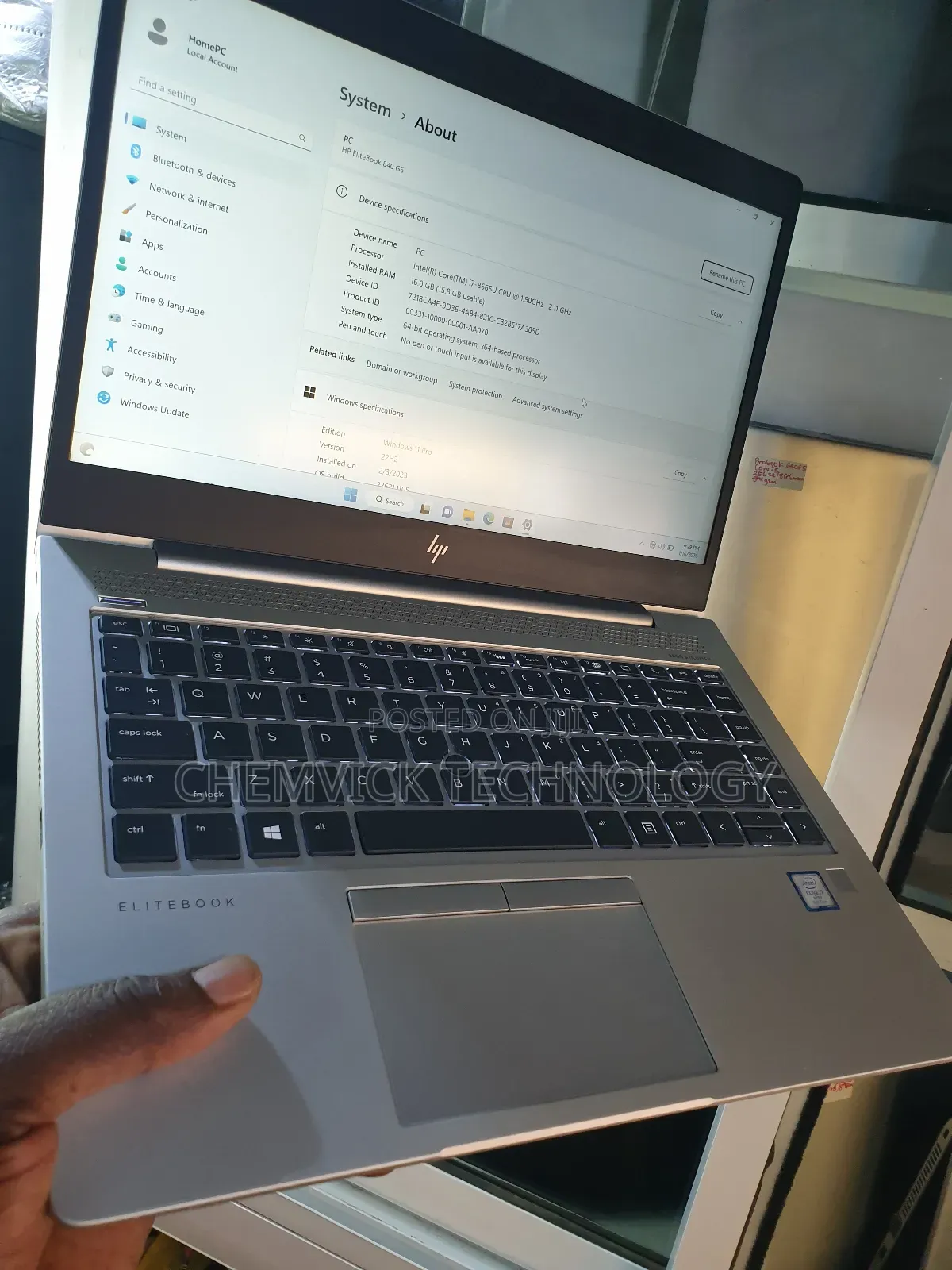 Laptop HP EliteBook 840 G6 16GB Intel Core i7 SSD 512GB