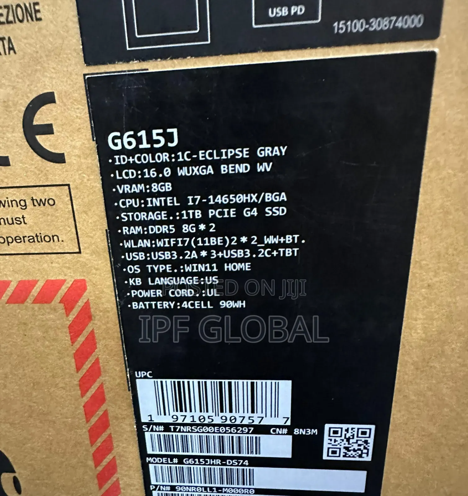 New Laptop Asus ROG Strix G16 G614 16GB Intel Core I7 SSD 1T