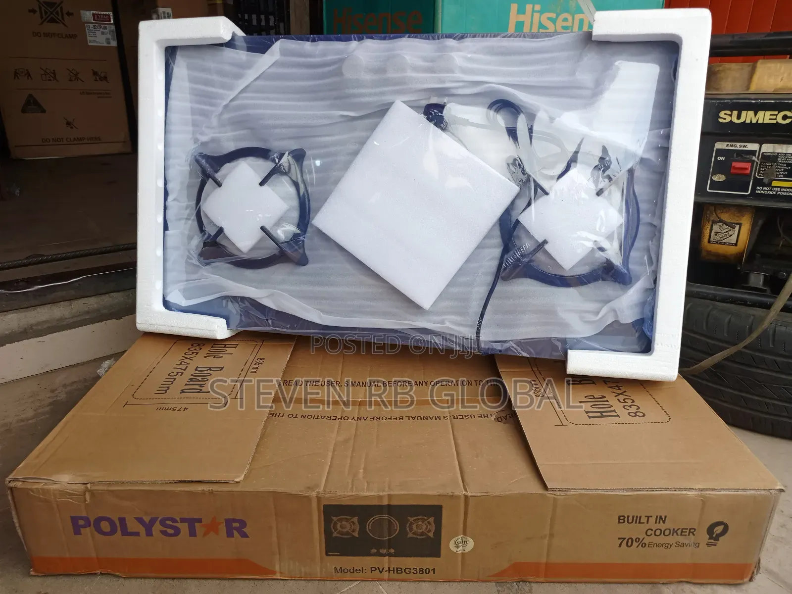 Polystar 2 Gas Burners + 1 Hot Plate Hob | Pv-Hbg3801
