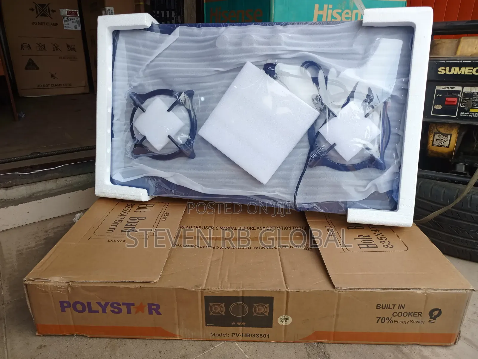 Polystar 2 Gas Burners + 1 Hot Plate Hob | Pv-Hbg3801