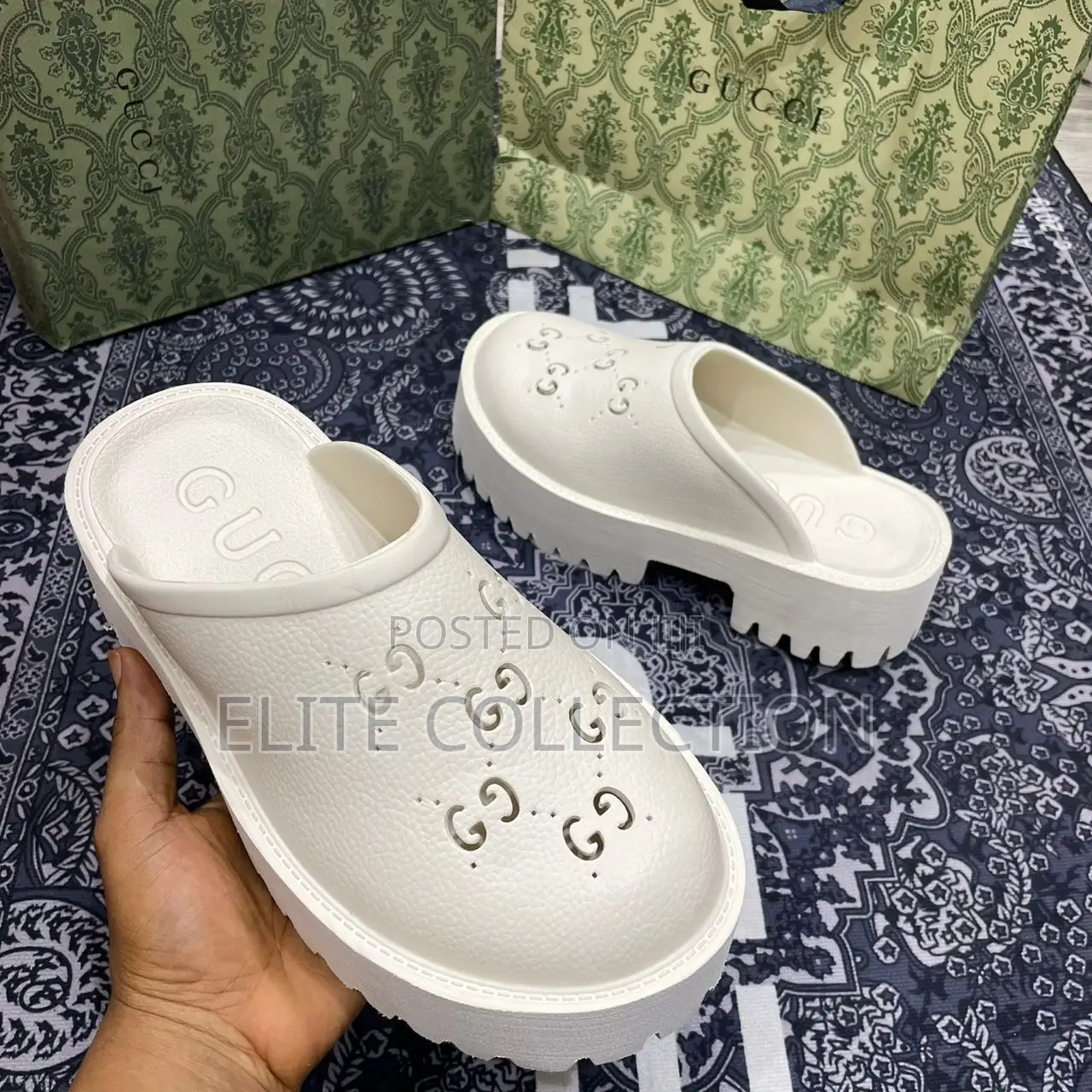 *Original Gucci Perforated High Sole Available in Size 38 to 41 |