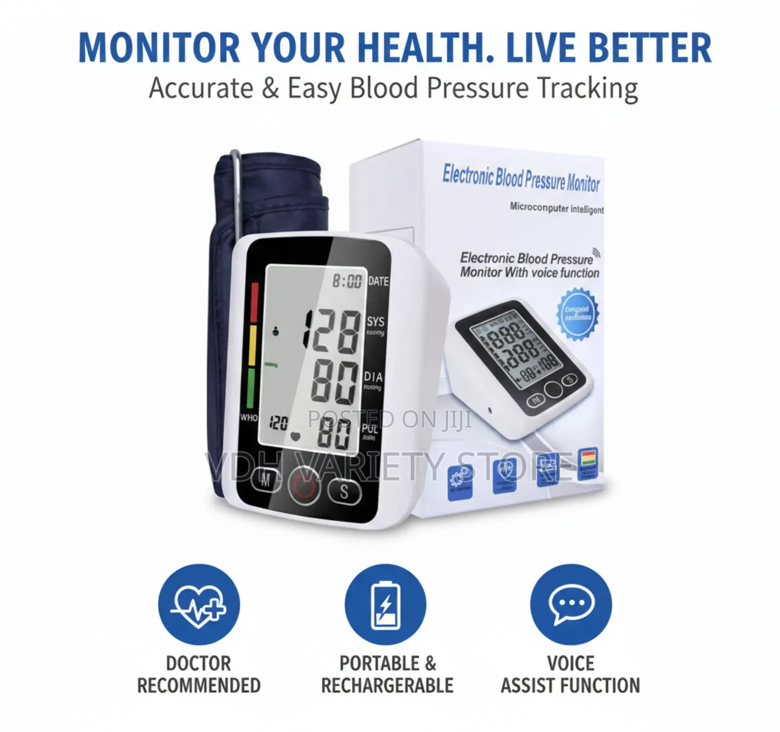 Blood Pressure (Bp) Monitor With Voice Function