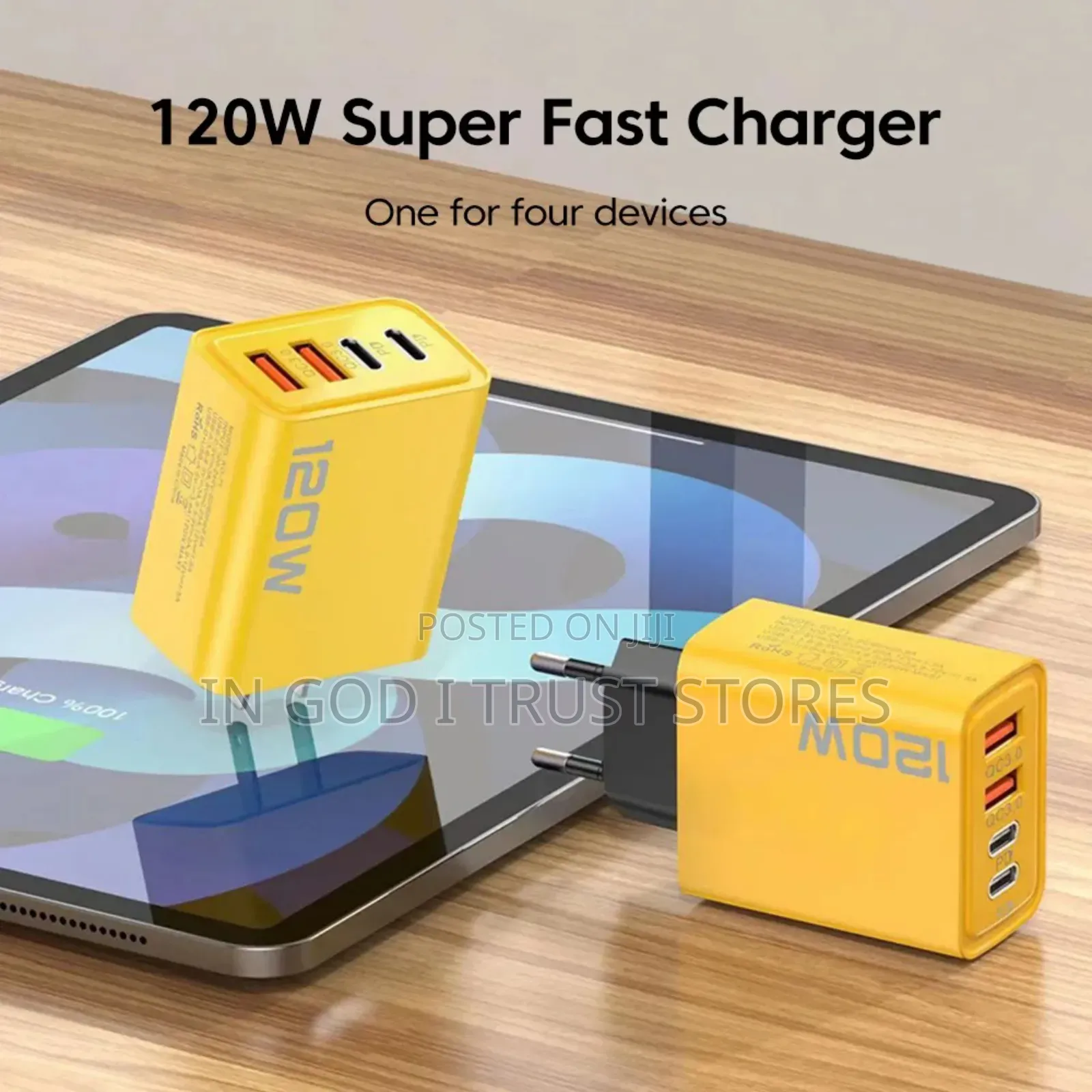 120w Fast Charger Type C Quick Charge 3.0