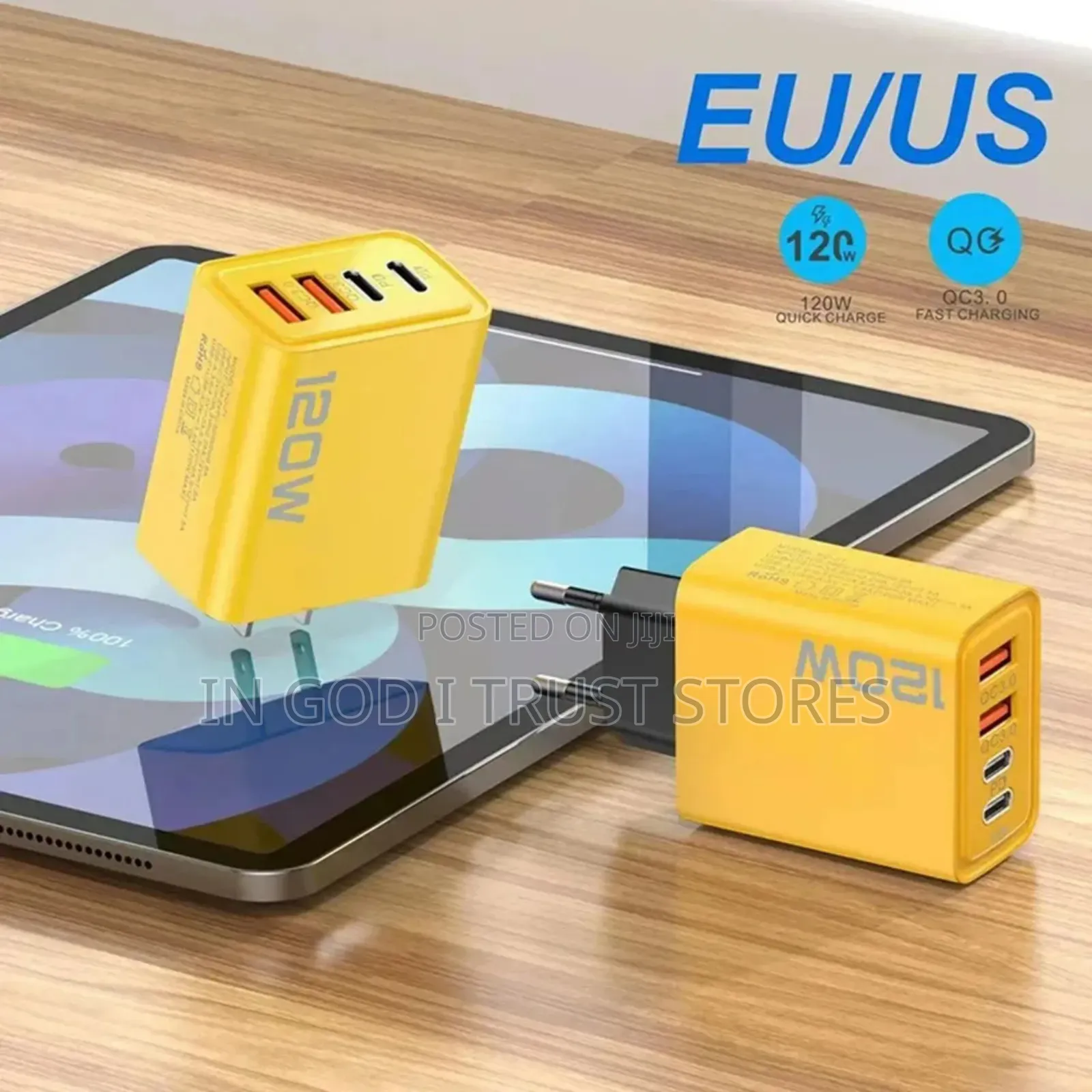 120w Fast Charger Type C Quick Charge 3.0
