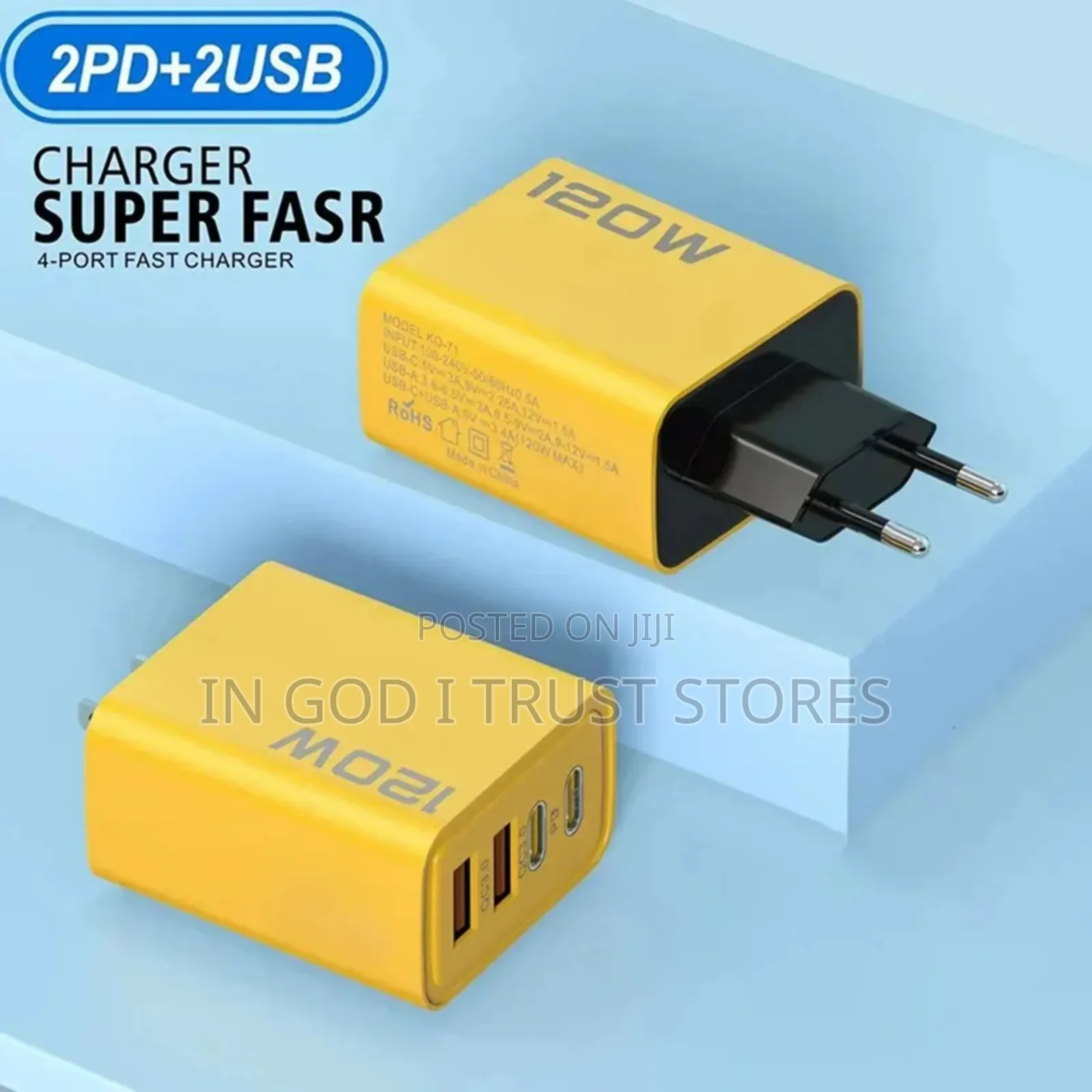 120w Fast Charger Type C Quick Charge 3.0