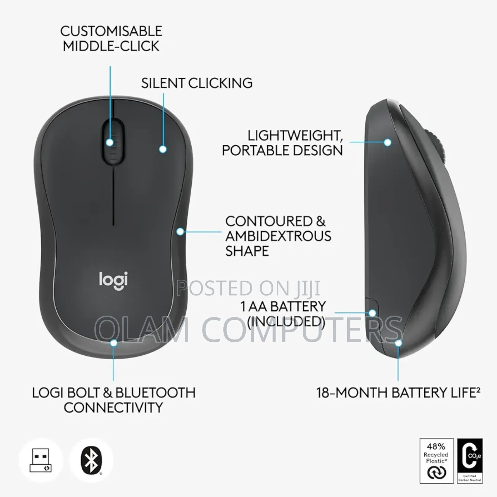 Logitech M240 for Business Silent Bluetooth Mouse