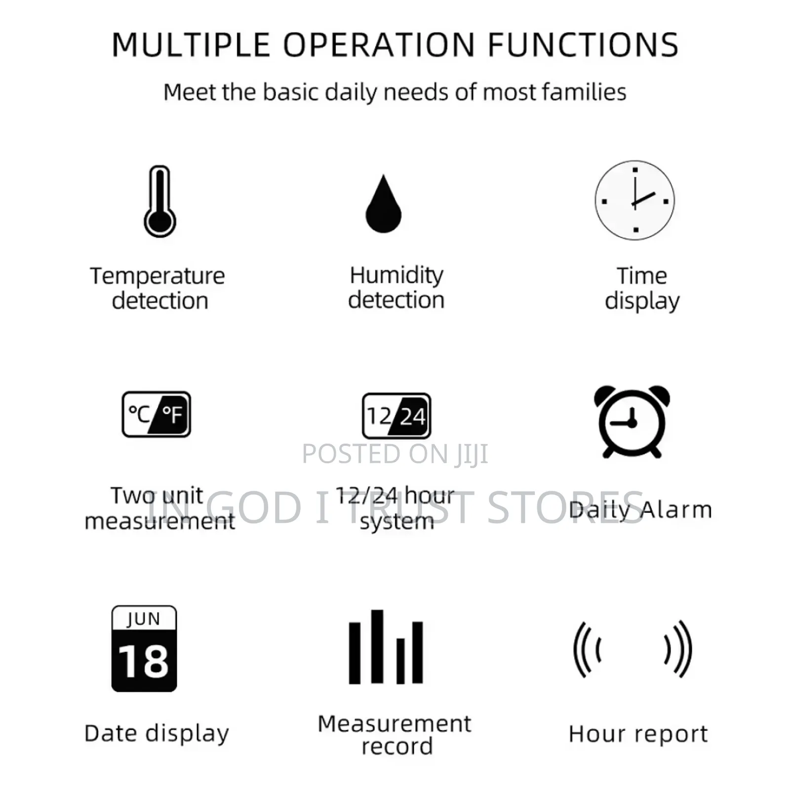 LCD Digital Temperature Humidity Meter HTC-2/HTC-1 Home Indoor Outdoor