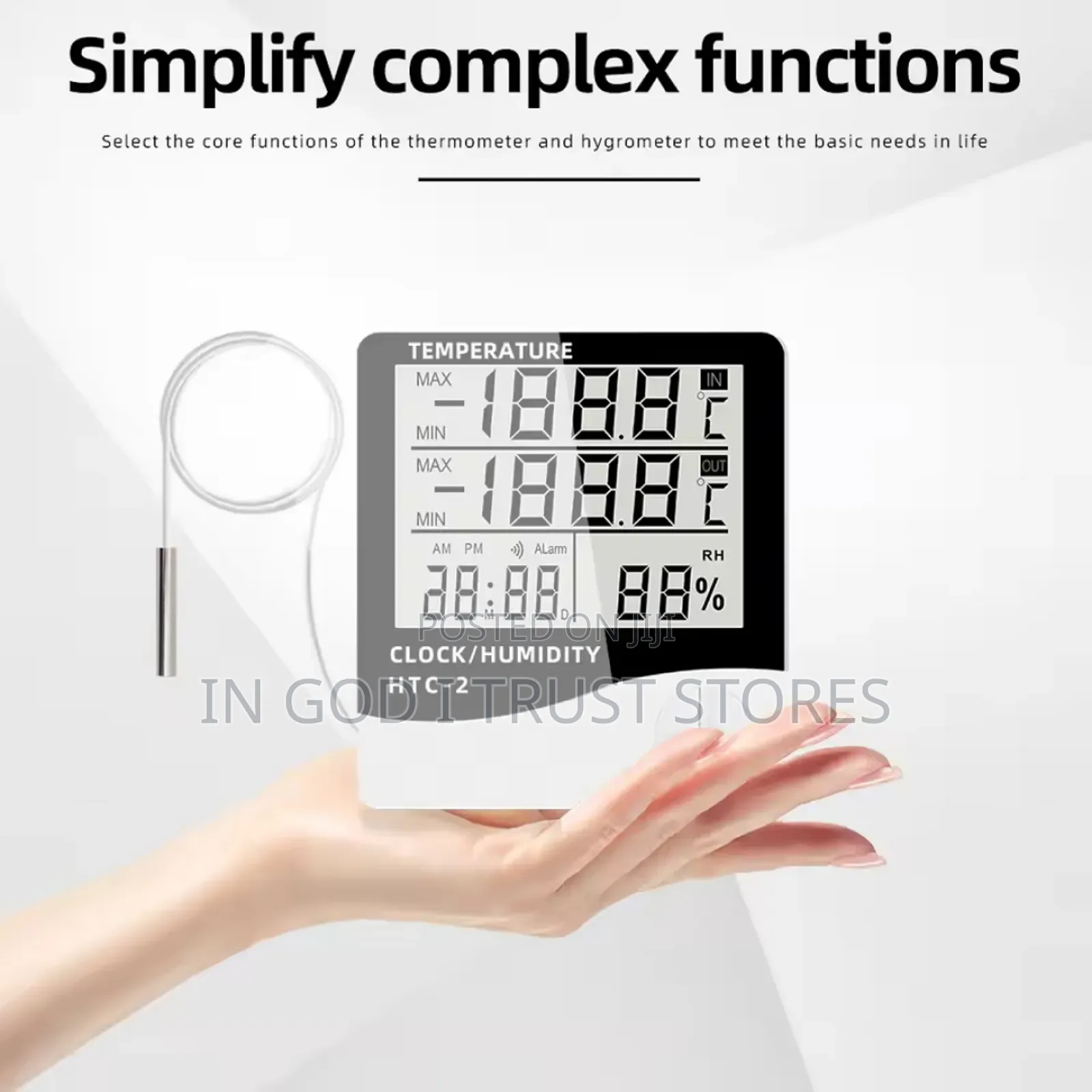 LCD Digital Temperature Humidity Meter HTC-2/HTC-1 Home Indoor Outdoor