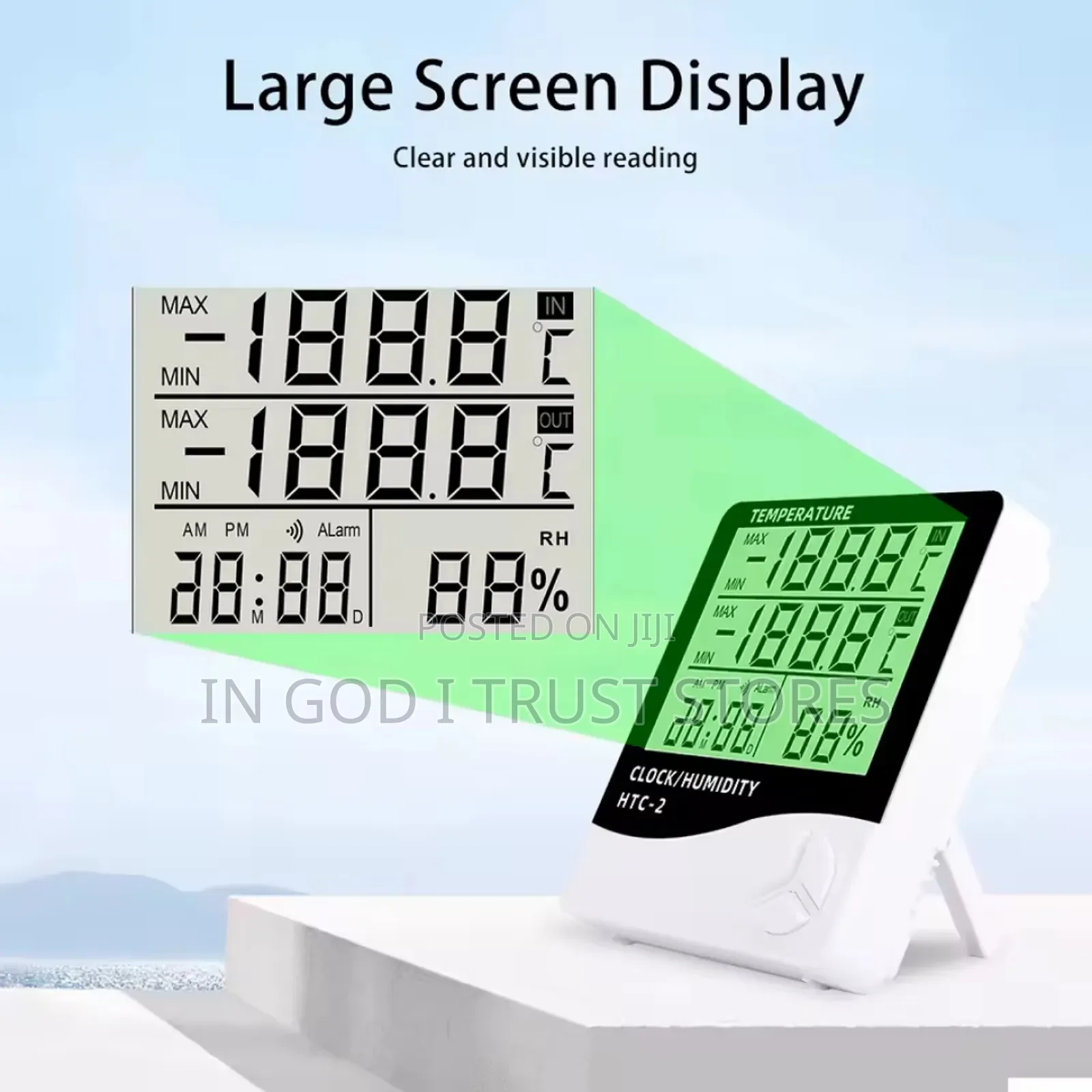 LCD Digital Temperature Humidity Meter HTC-2/HTC-1 Home Indoor Outdoor