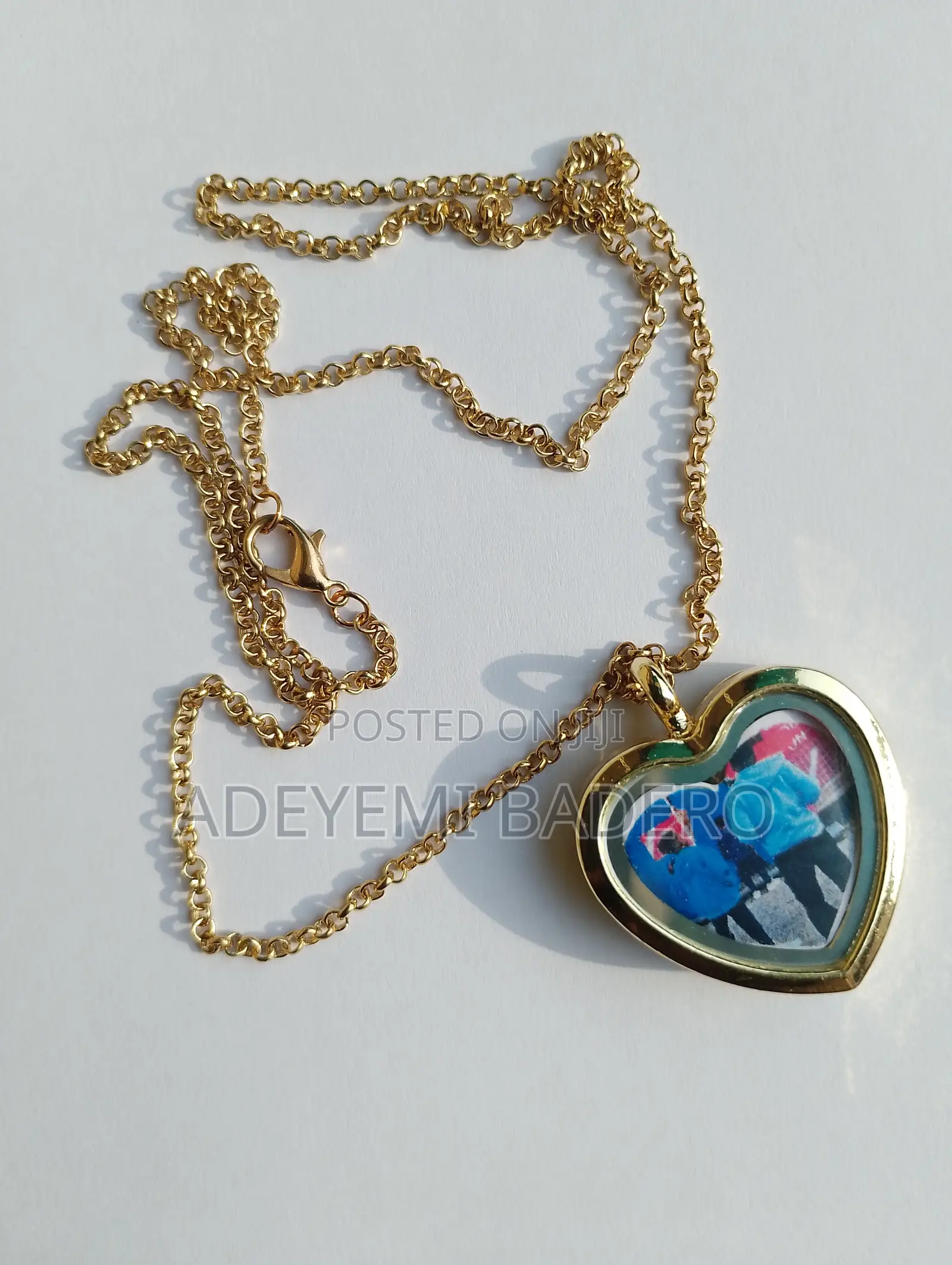 Heart Shaped Gold Plated Locket With Chain