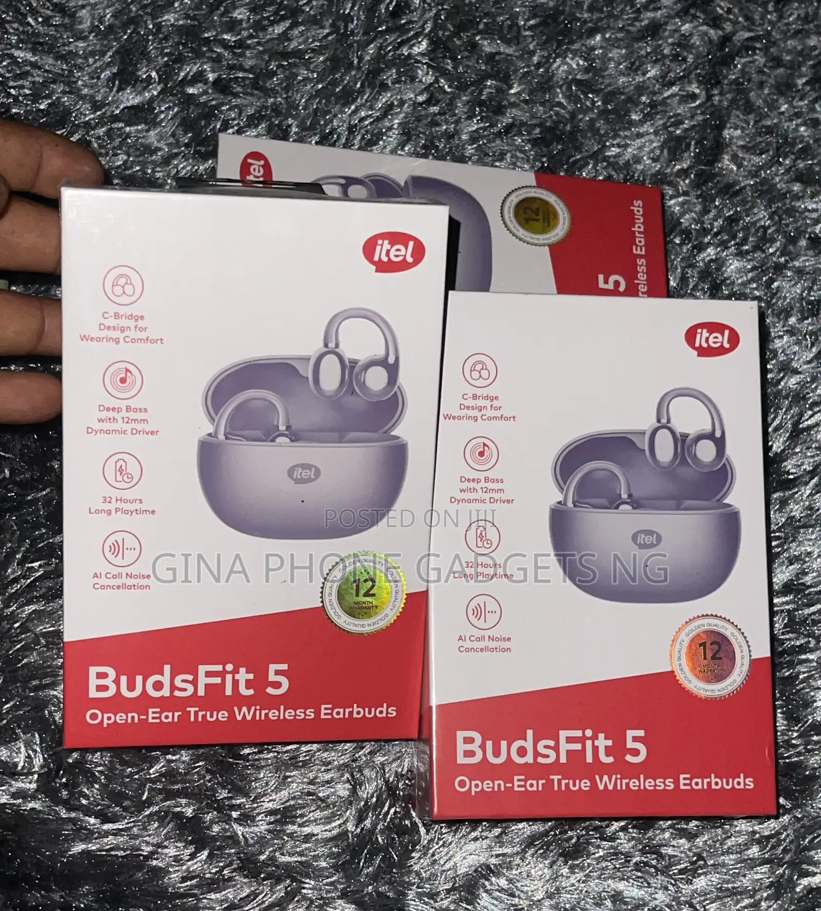 Itel Buds 5 Active Noise Cancellation Wireless Earbuds.